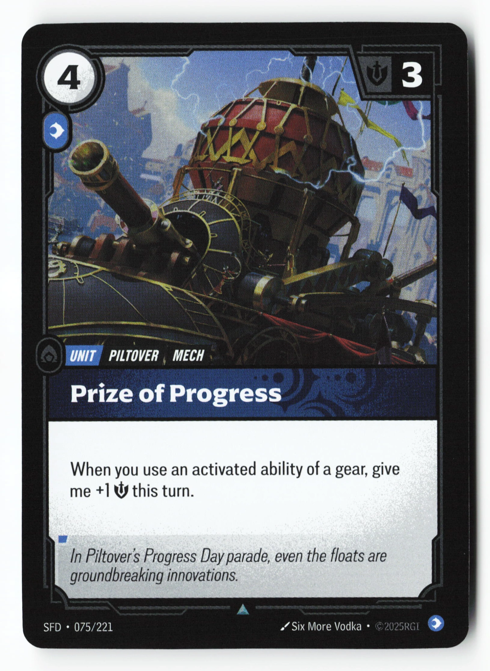 Prize Of Progress (SFD 075) — Voorkant