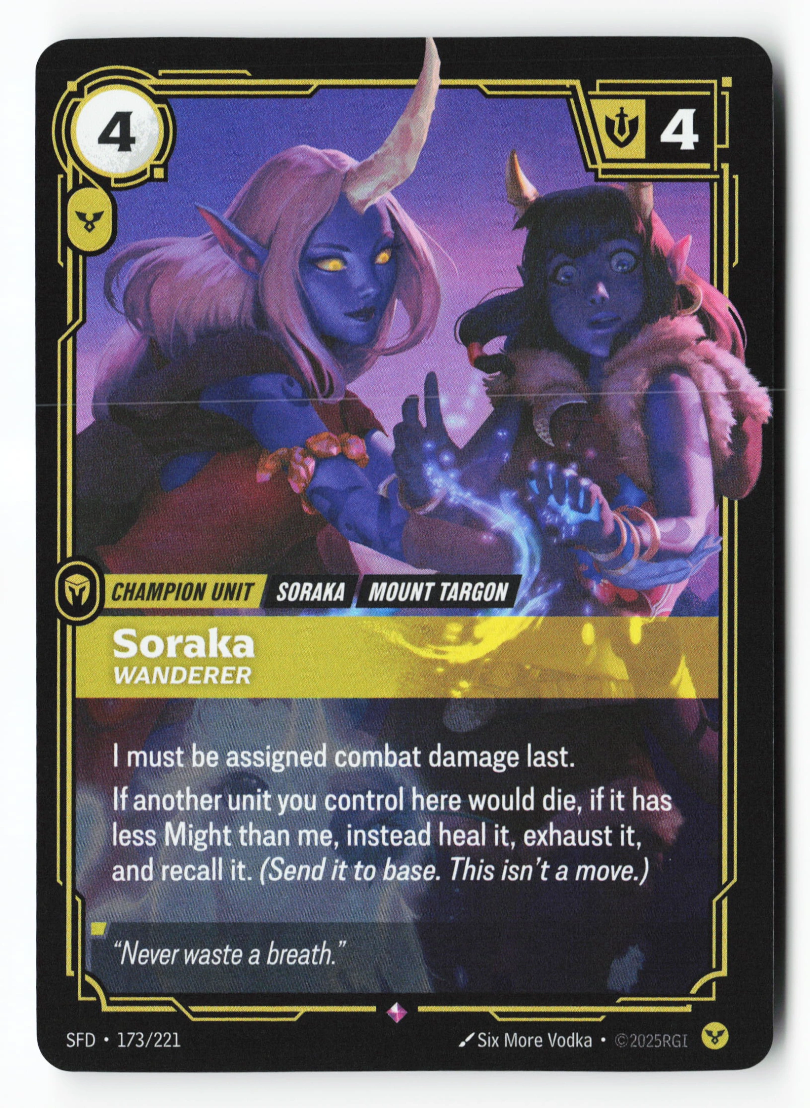 Soraka, Wanderer (SFD 173) — Voorkant