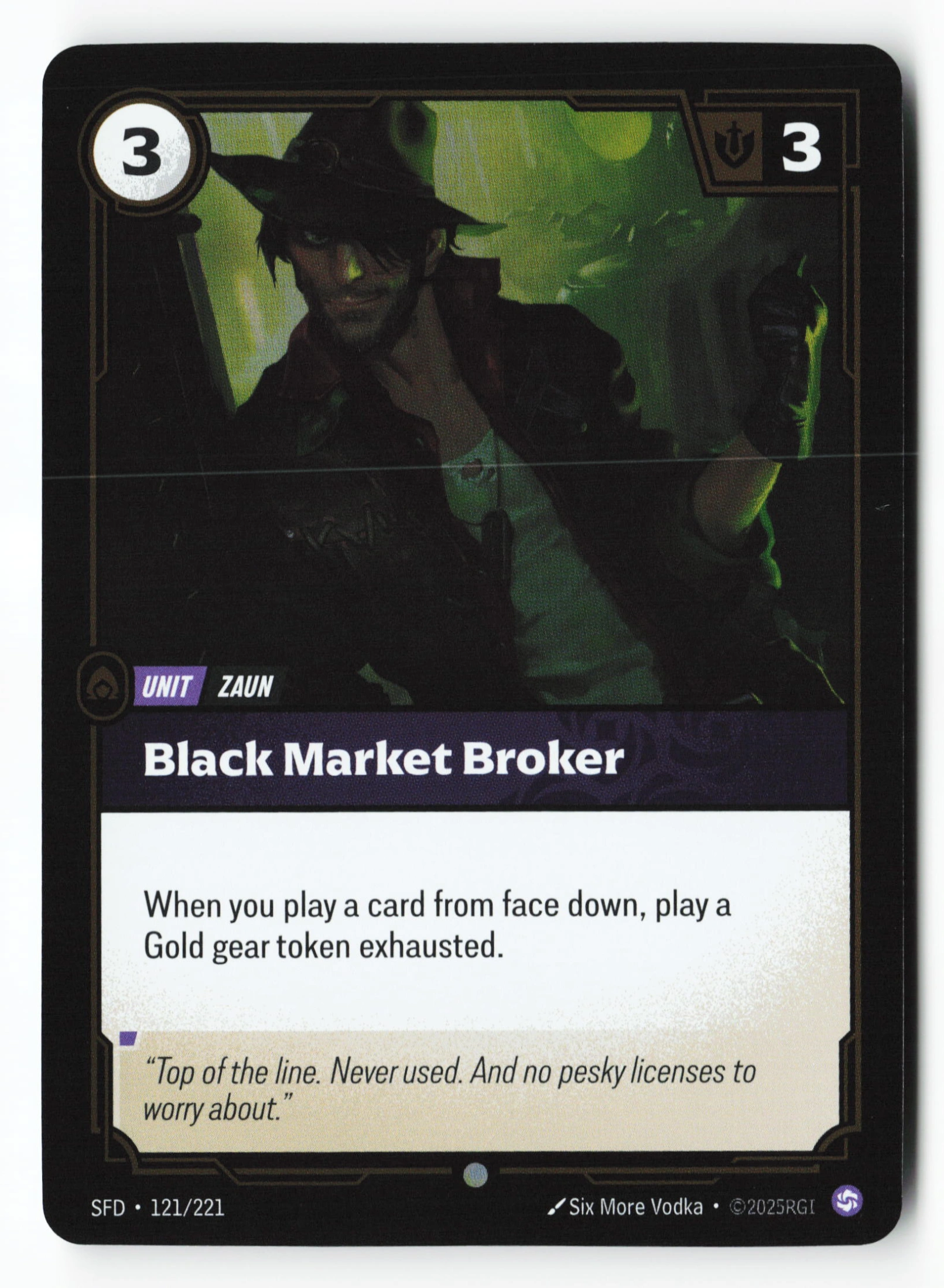 Black Market Broker (SFD 121) — Voorkant