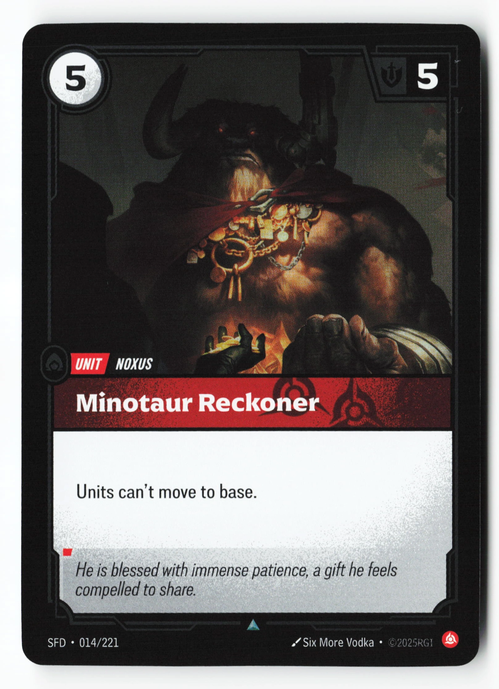 Minotaur Reckoner (SFD 014) — Voorkant