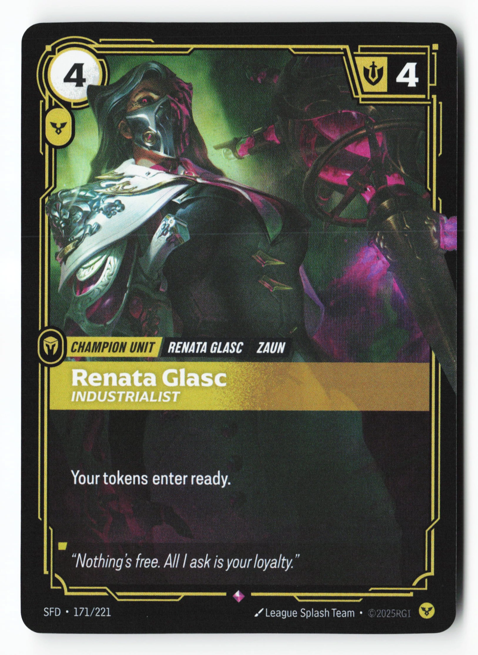 Renata Glasc, Industrialist (SFD 171) — Voorkant