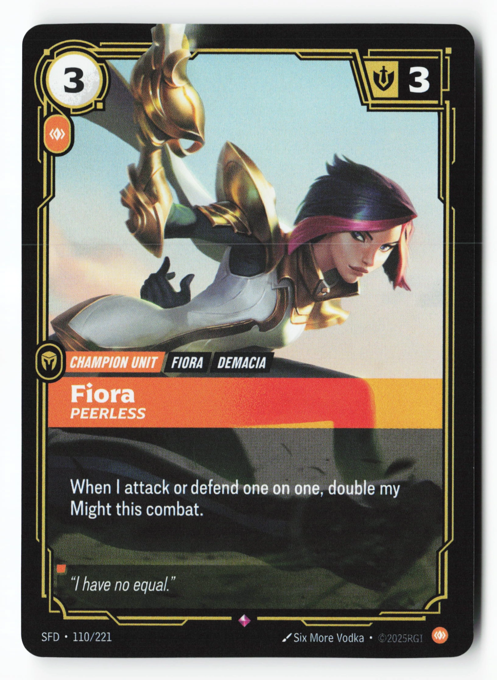 Fiora, Peerless (SFD 110) — Voorkant