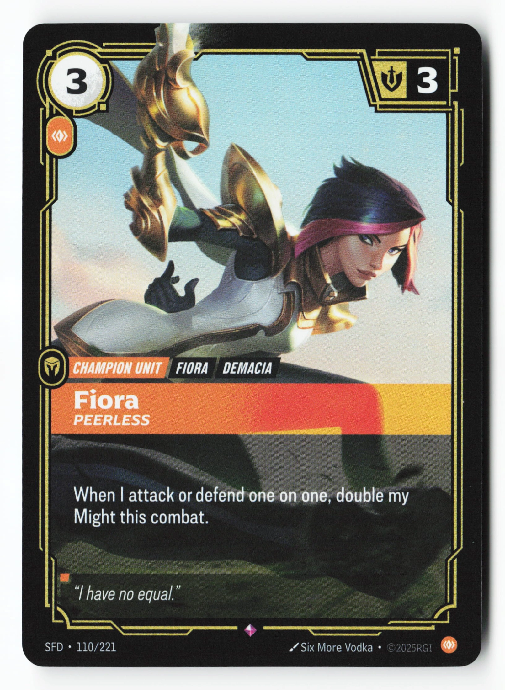 Fiora, Peerless (SFD 110) — Voorkant