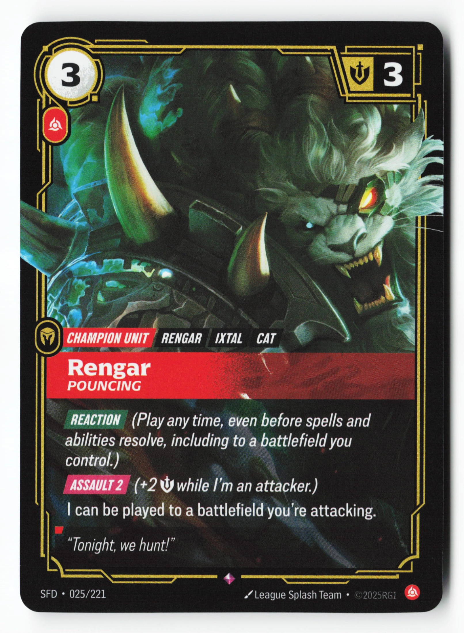 Rengar, Pouncing (SFD 025) — Voorkant