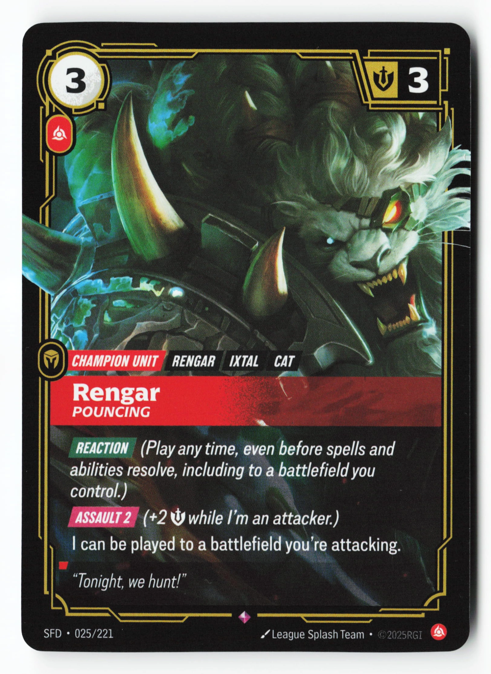 Rengar, Pouncing (SFD 025) — Voorkant