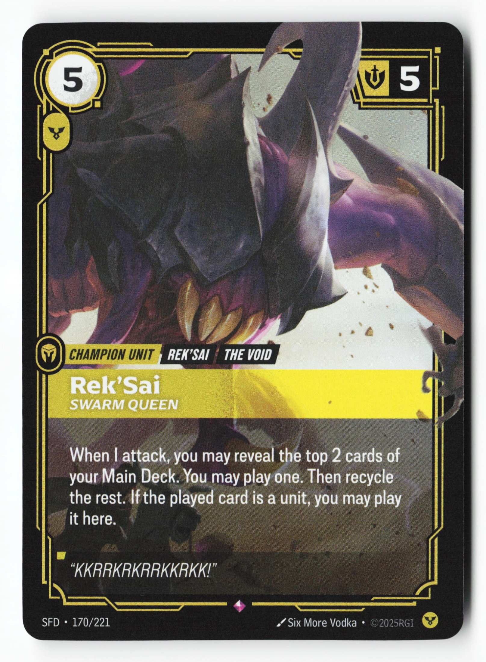 Rek'sai, Swarm Queen (SFD 170) — Voorkant