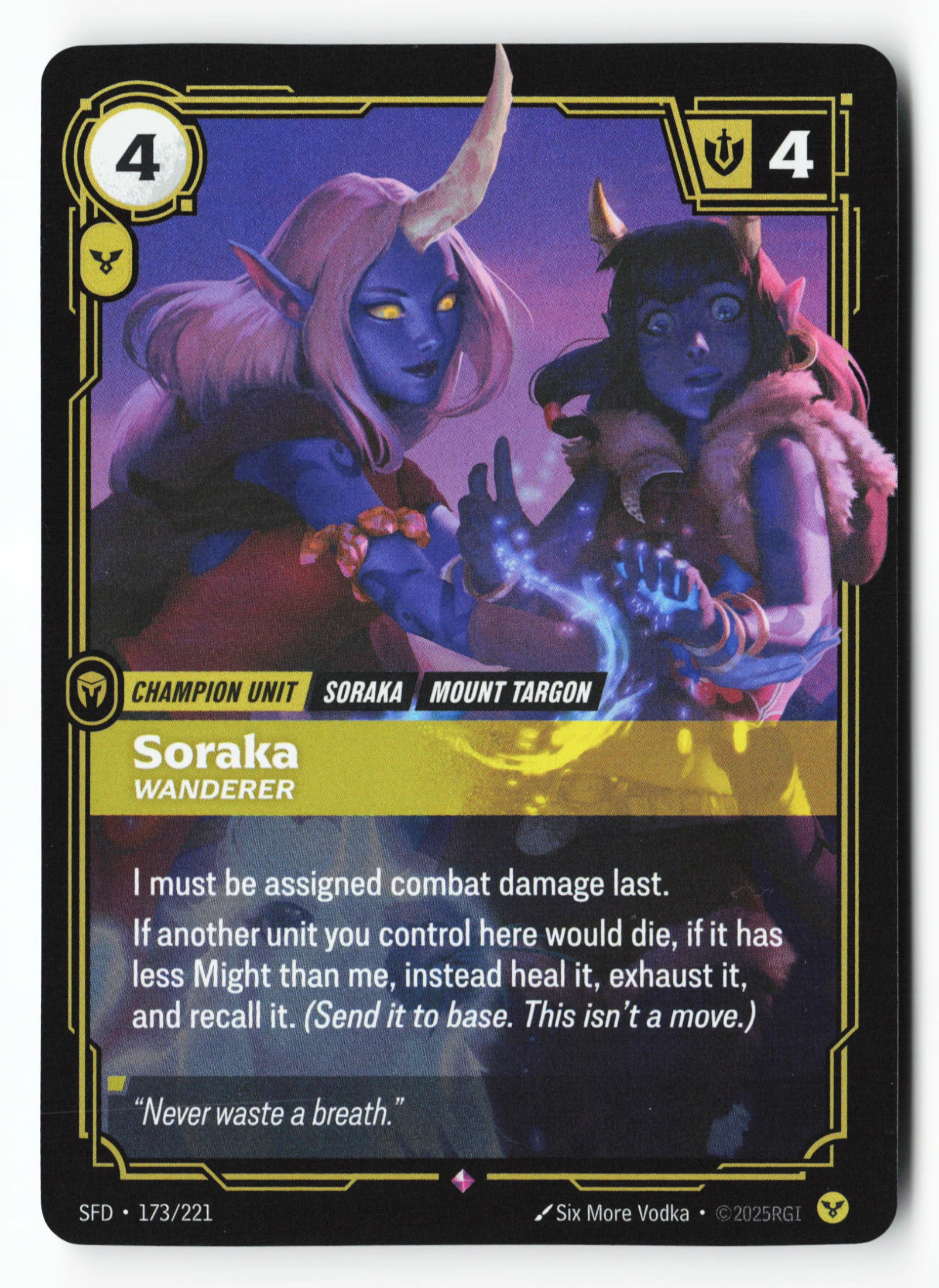 Soraka, Wanderer (SFD 173) — Voorkant