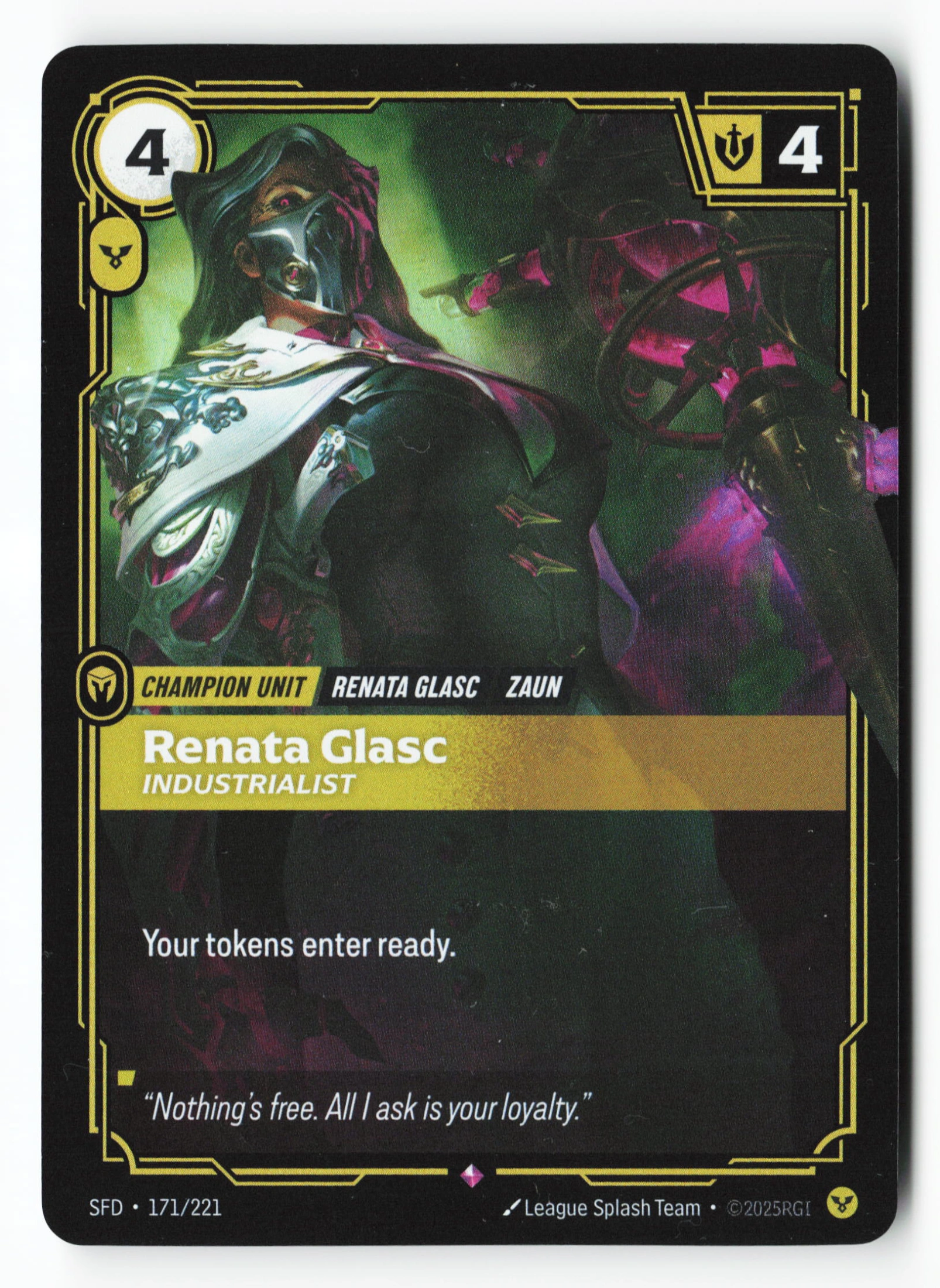 Renata Glasc, Industrialist (SFD 171) — Voorkant