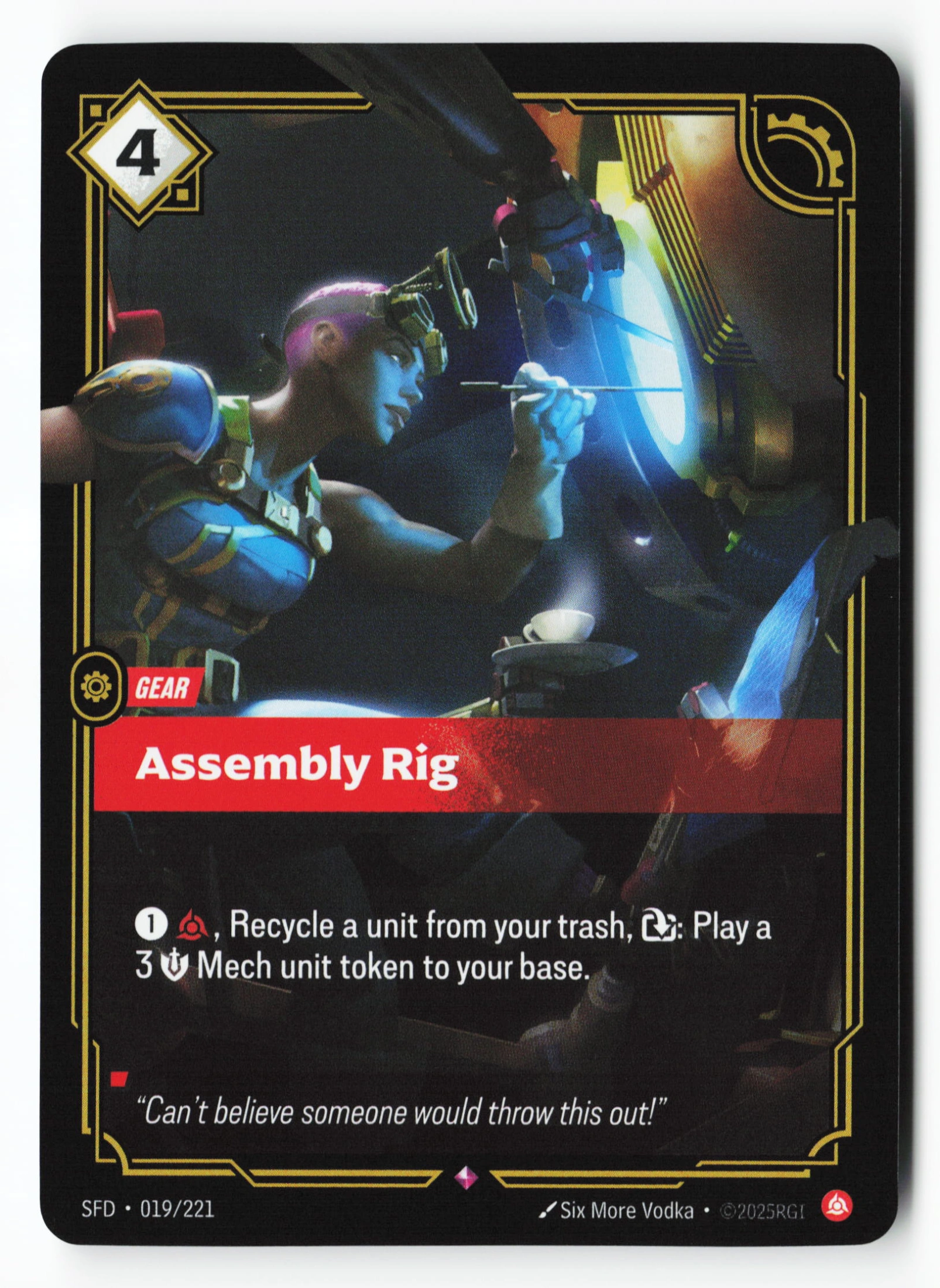 Assembly Rig (SFD 019) — Voorkant