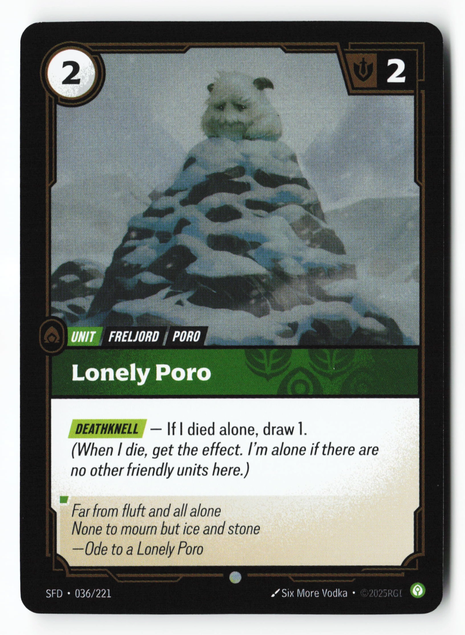 Lonely Poro (SFD 036) — Voorkant