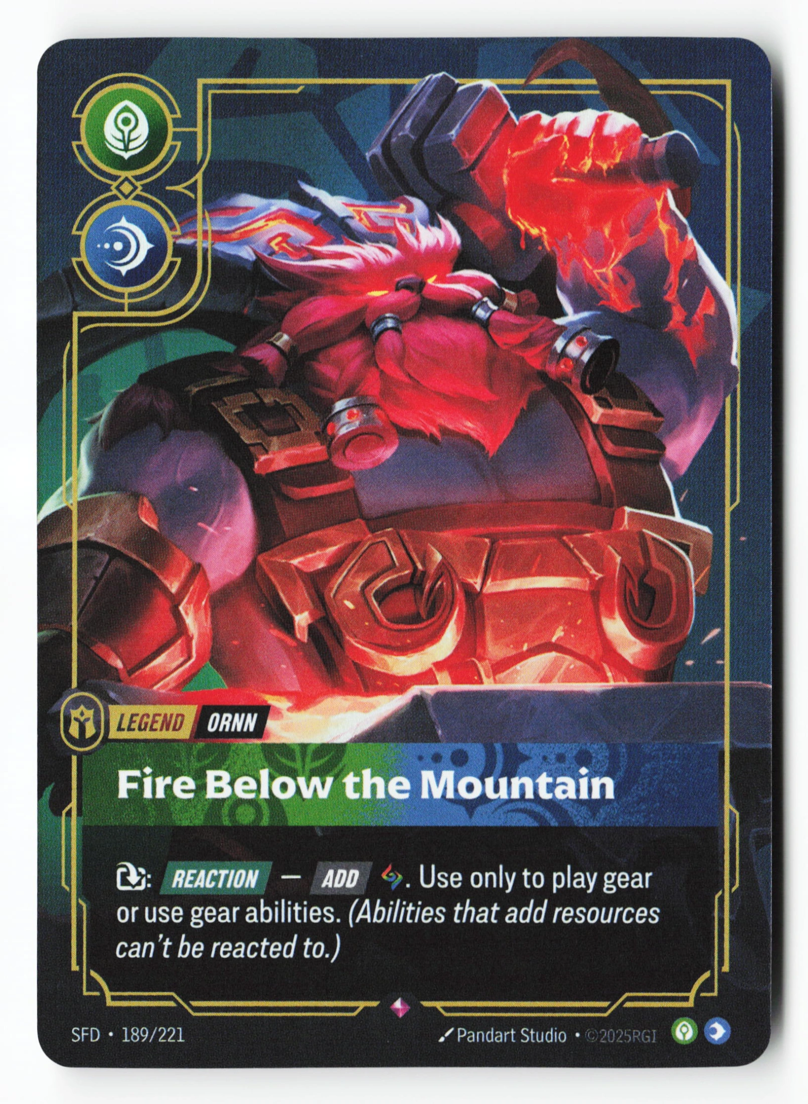 Fire Below The Mountain (SFD 189) — Voorkant