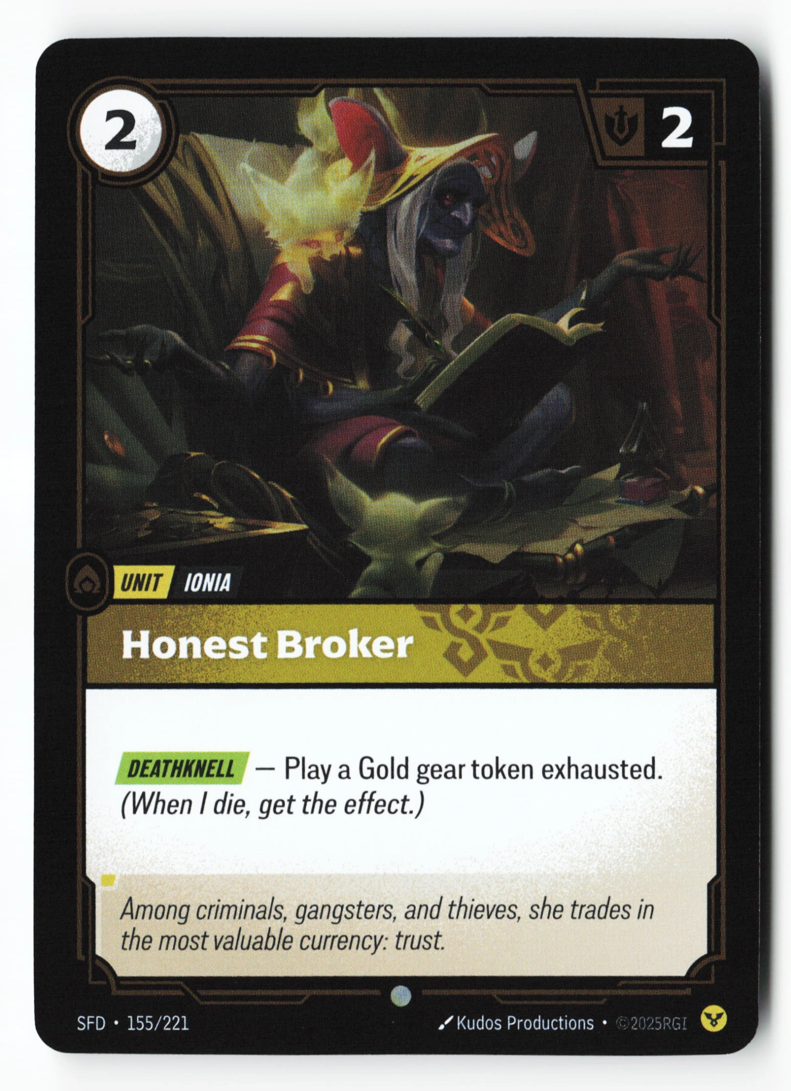 Honest Broker (SFD 155) — Voorkant