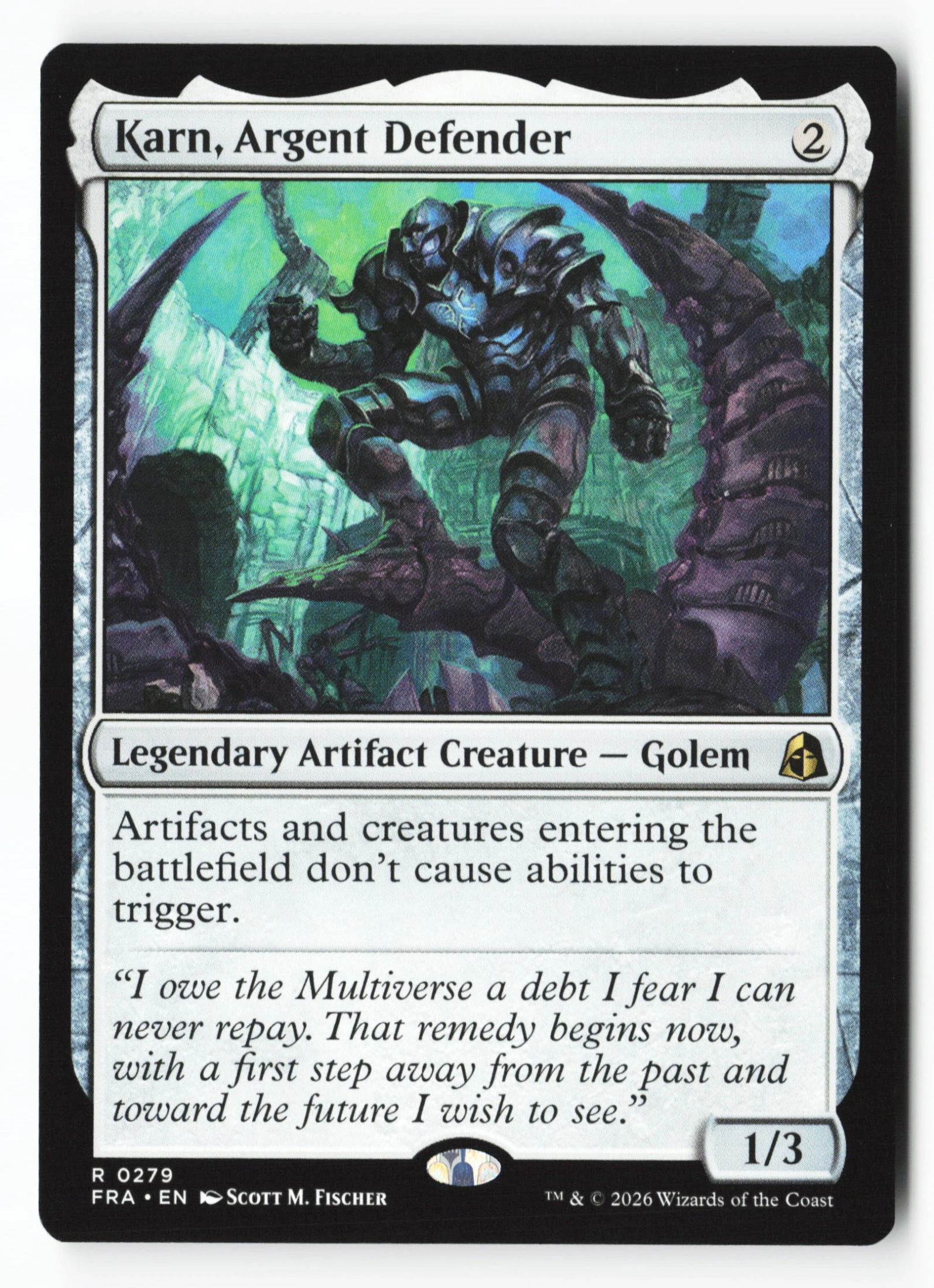 Karn, Argent Defender (FRA 279) — Voorkant