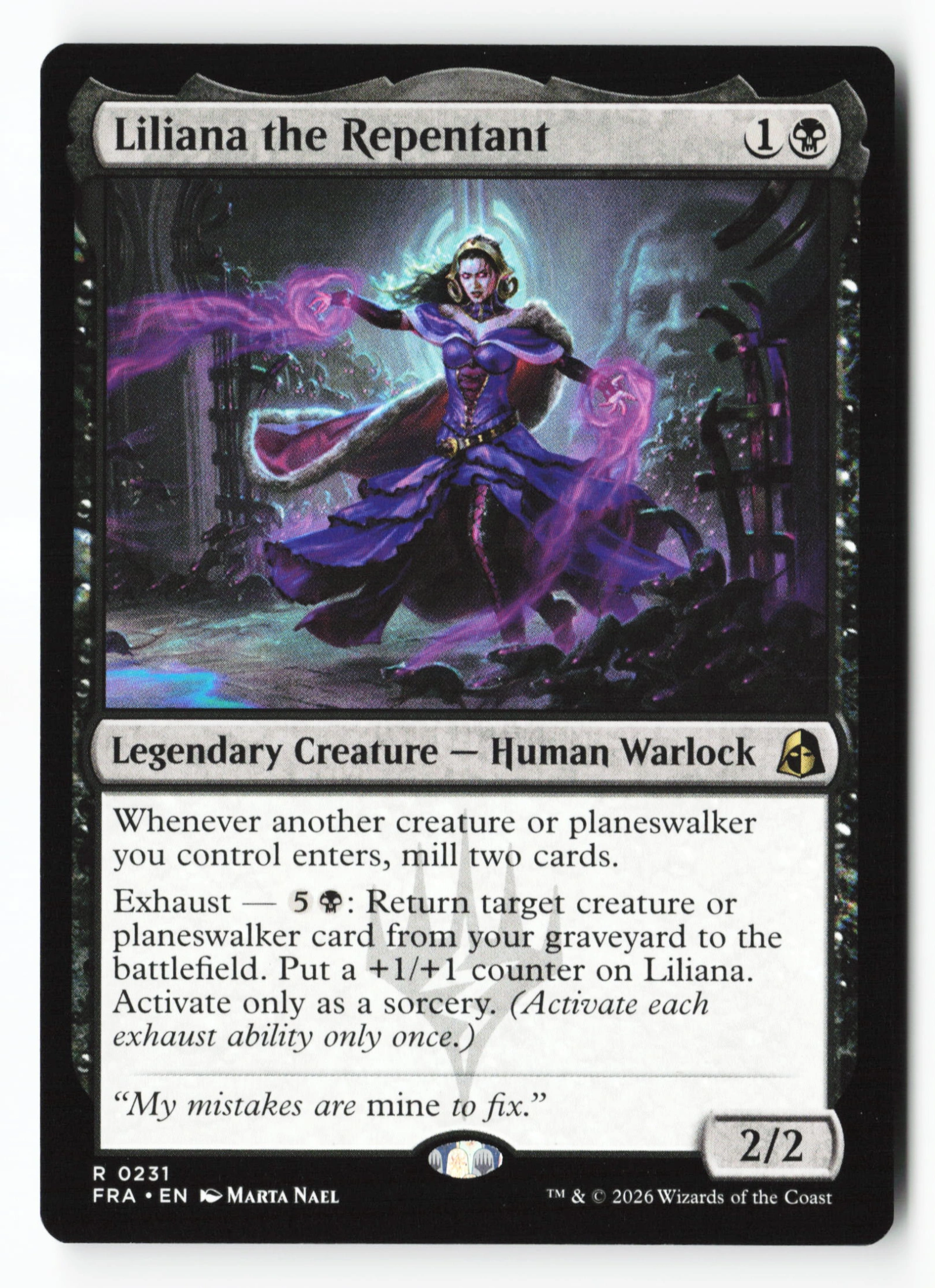 Liliana the Repentant (FRA 231) — Voorkant