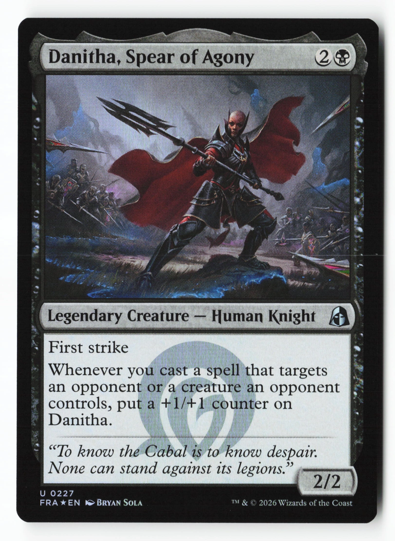 Danitha, Spear of Agony (FRA 227) — Voorkant
