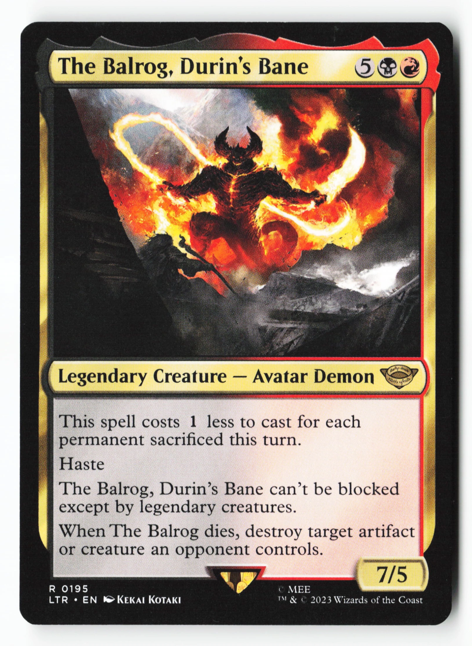 The Balrog, Durin's Bane (LTR 195) — Voorkant