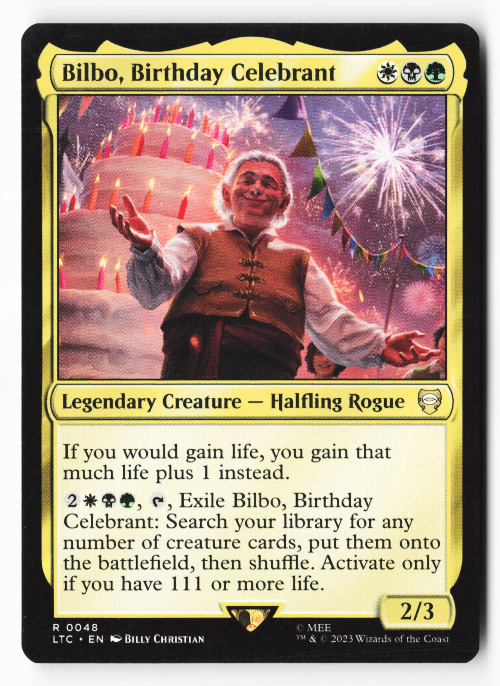 Bilbo, Birthday Celebrant (LTC 048) — Voorkant