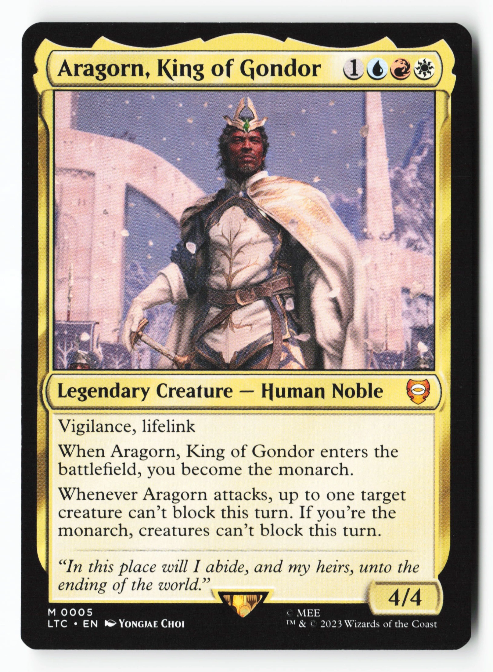 Aragorn, King of Gondor (LTC 005) — Voorkant