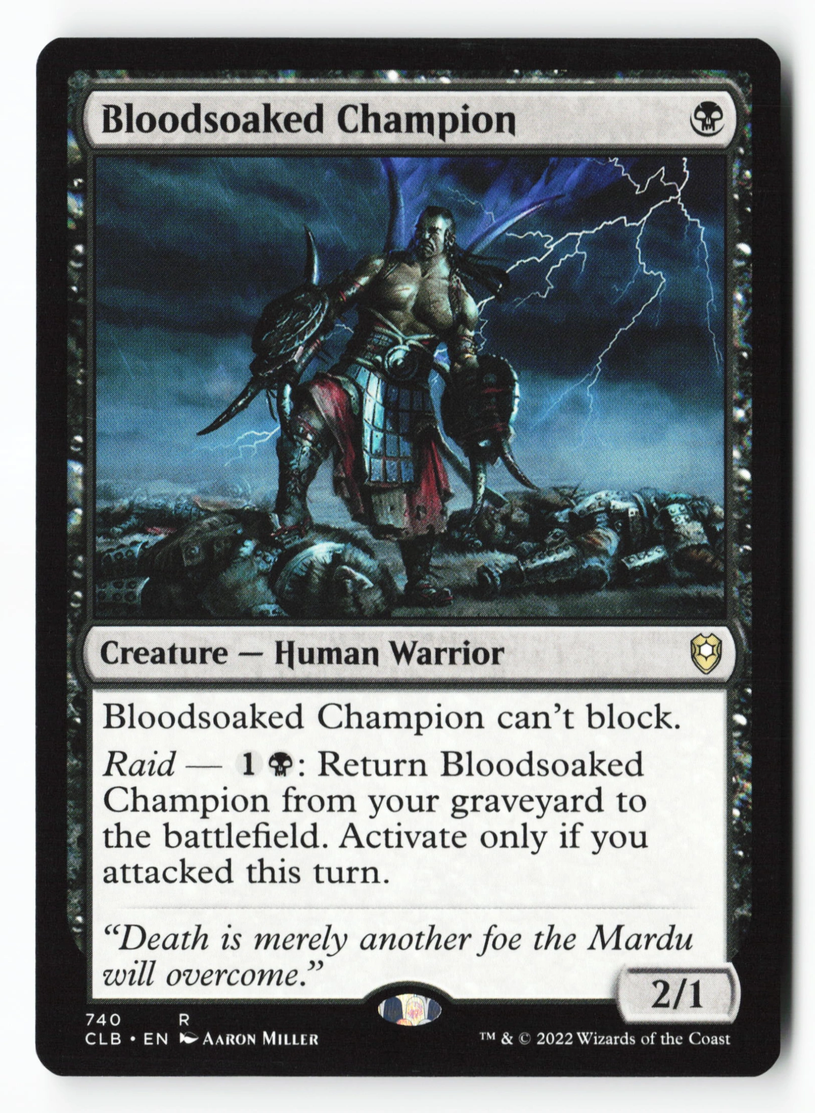 Bloodsoaked Champion (CLB 740) — Voorkant