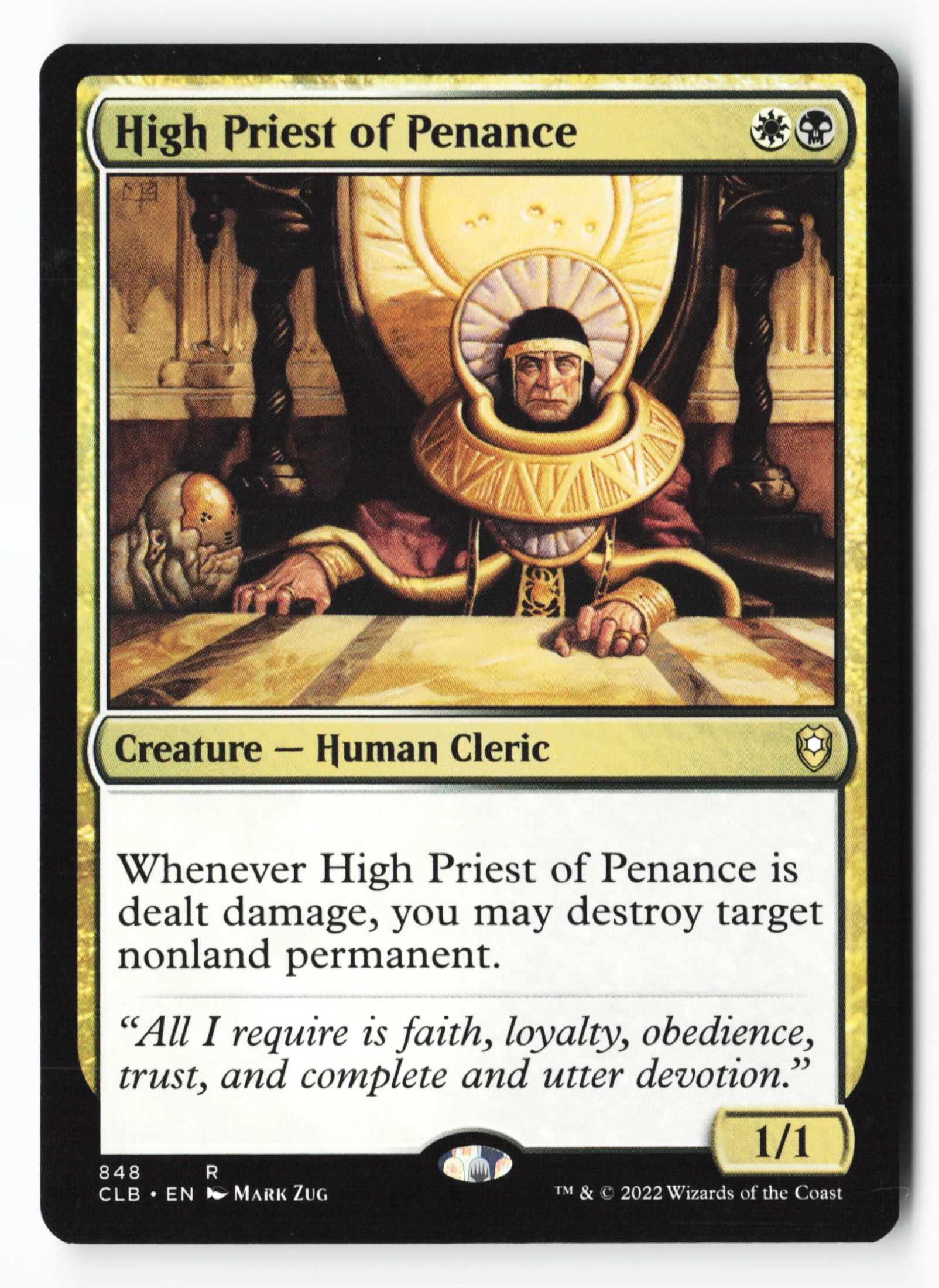 High Priest of Penance (CLB 848) — Voorkant