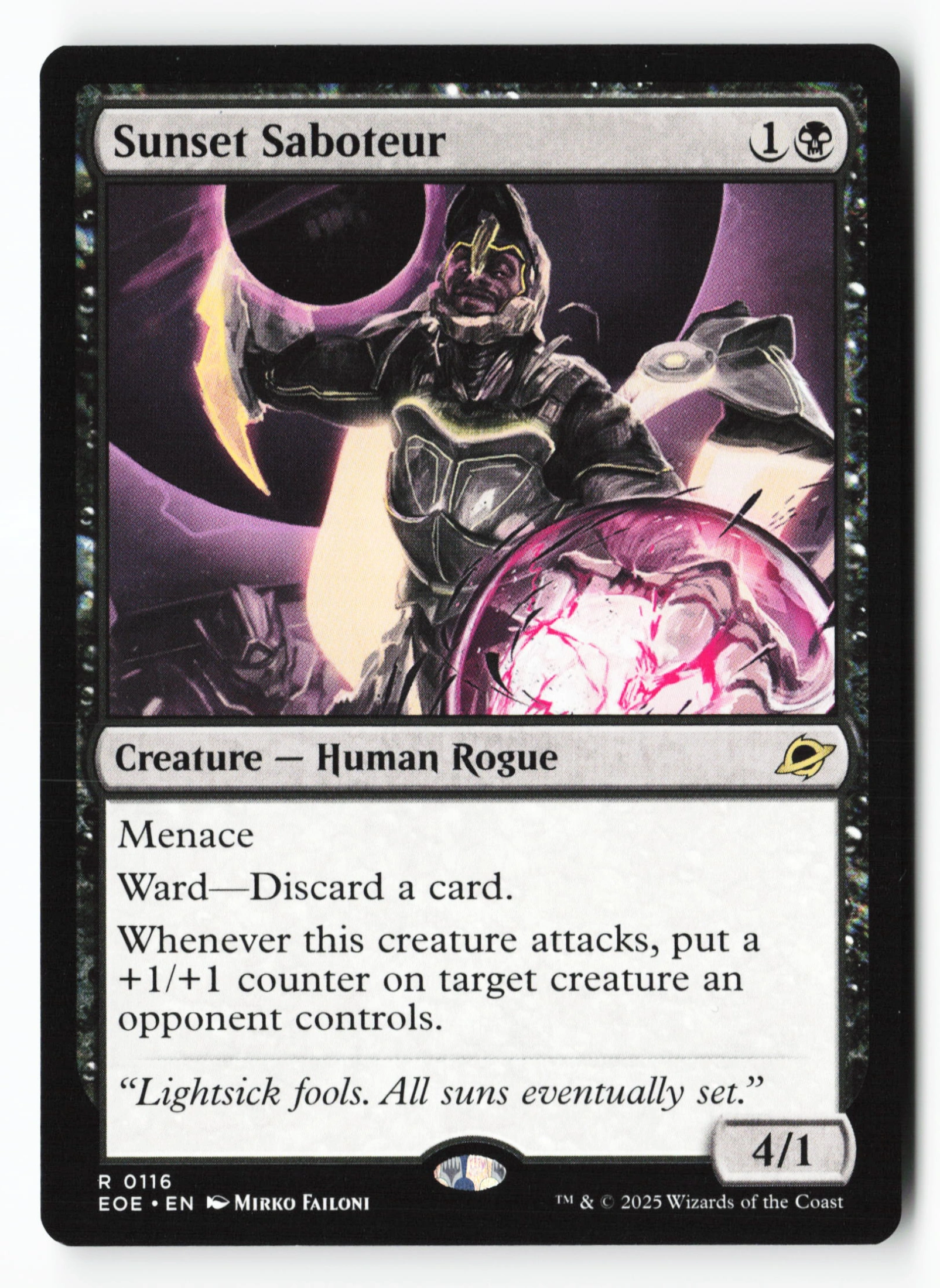 Sunset Saboteur (EOE 116) — Voorkant