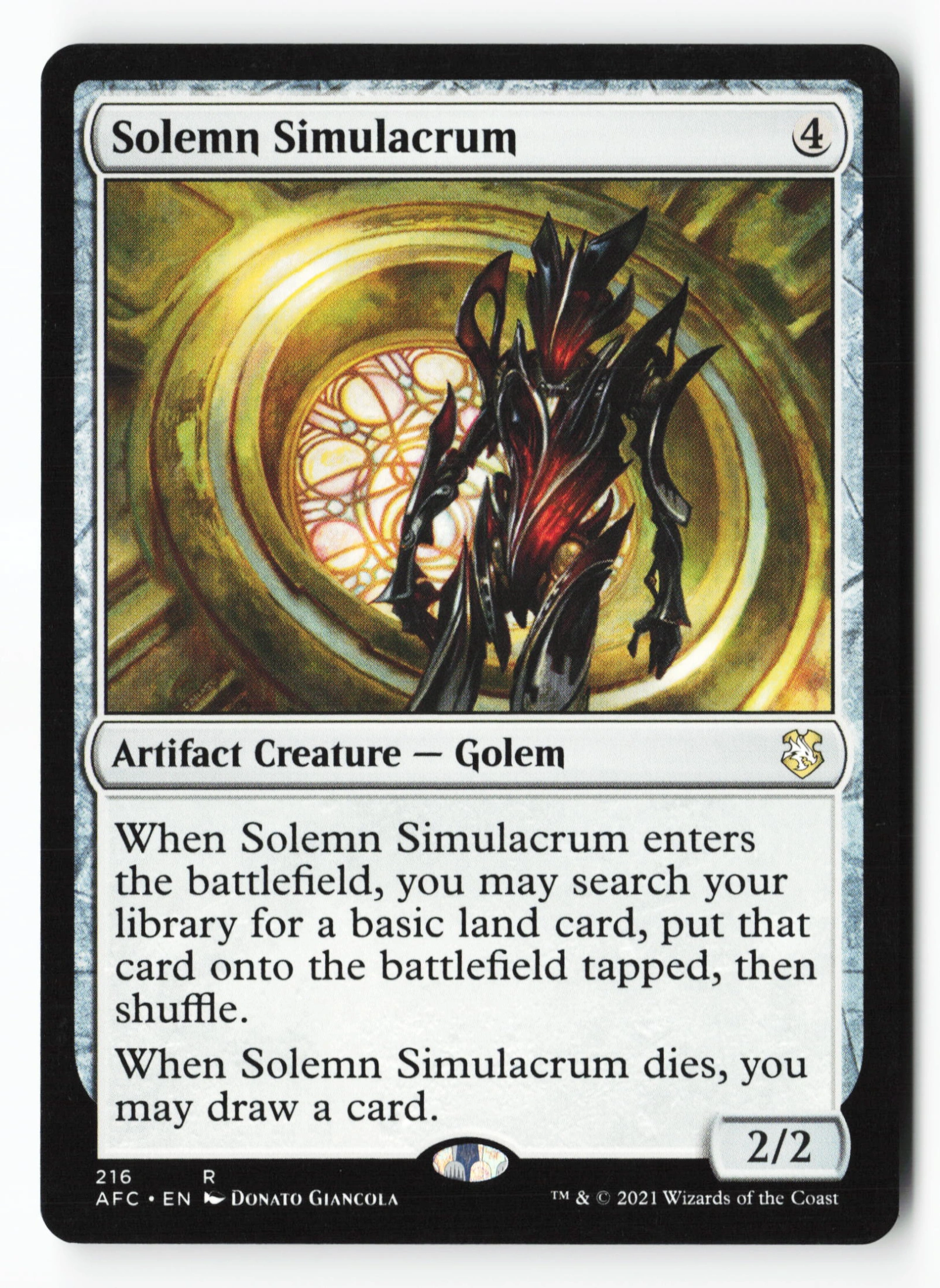 Solemn Simulacrum (AFC 216) — Voorkant