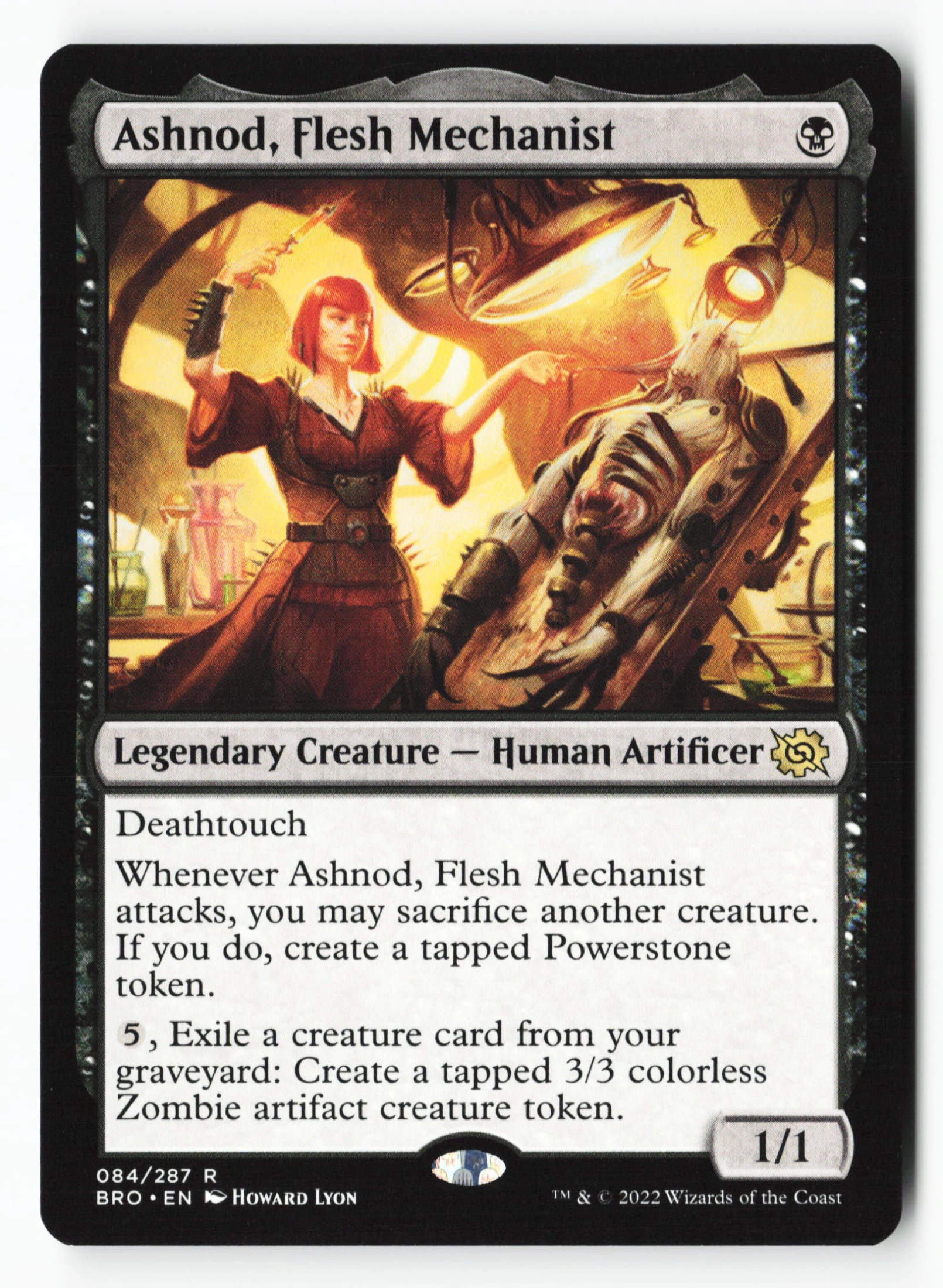 Ashnod, Flesh Mechanist (BRO 084) — Voorkant