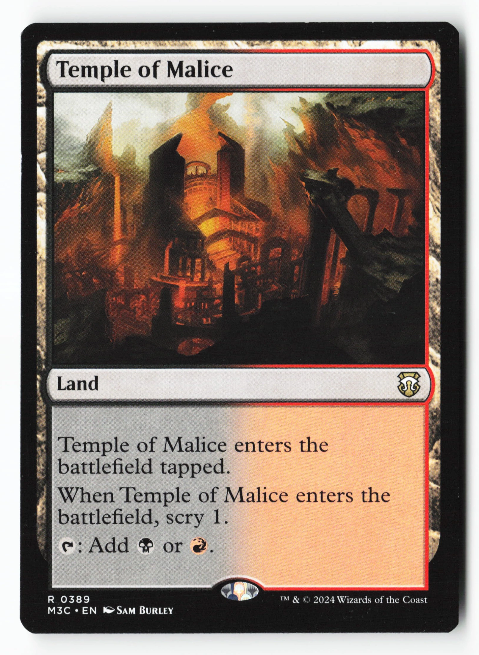 Temple of Malice (M3C 389) — Voorkant