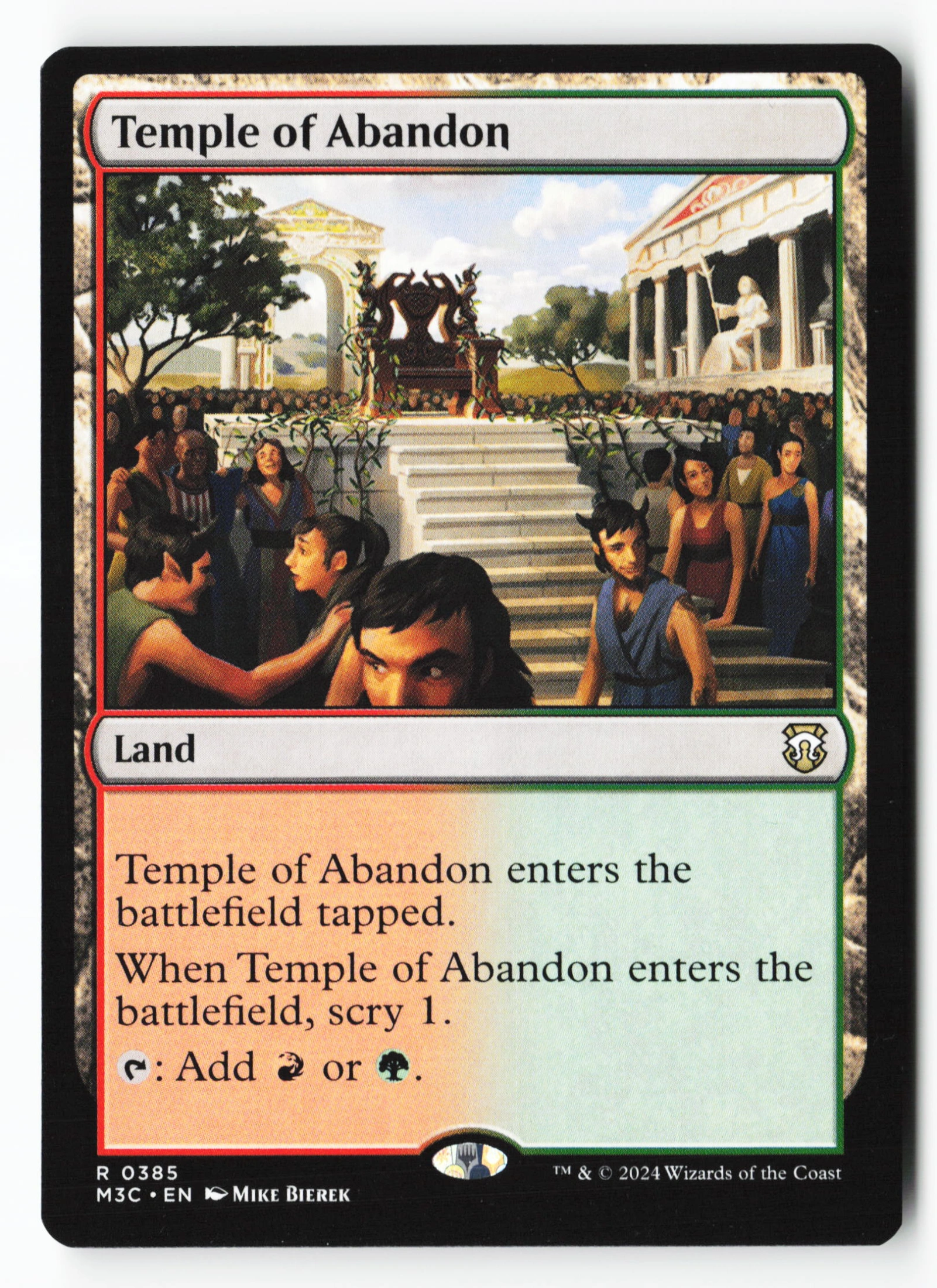 Temple of Abandon (M3C 385) — Voorkant