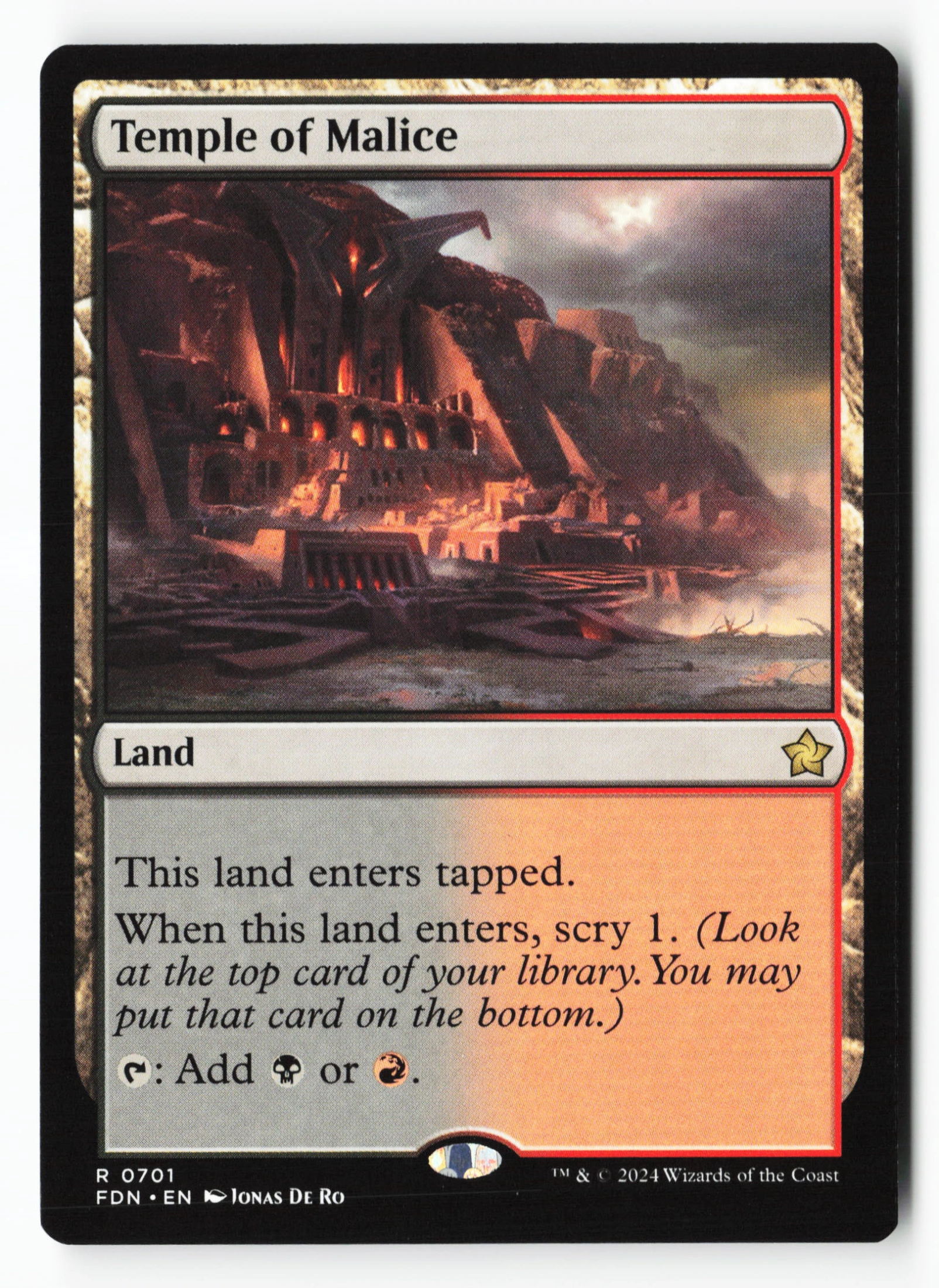 Temple of Malice (FDN 701) — Voorkant