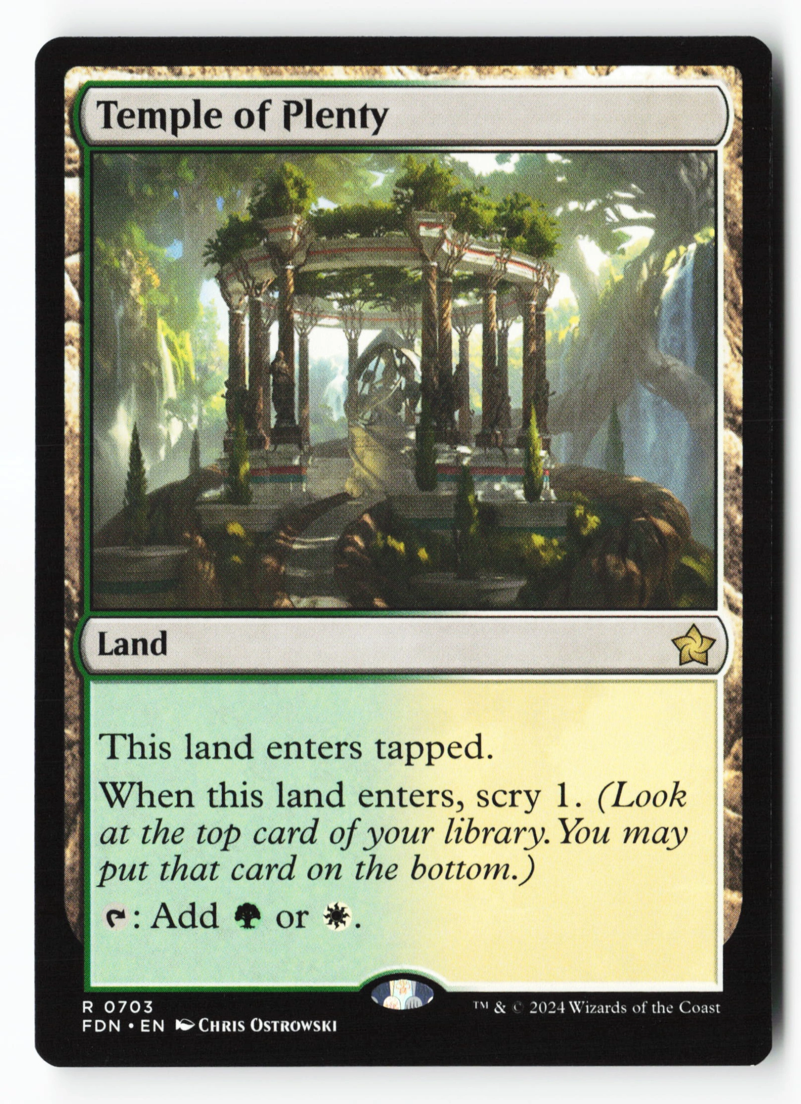 Temple of Plenty (FDN 703) — Voorkant