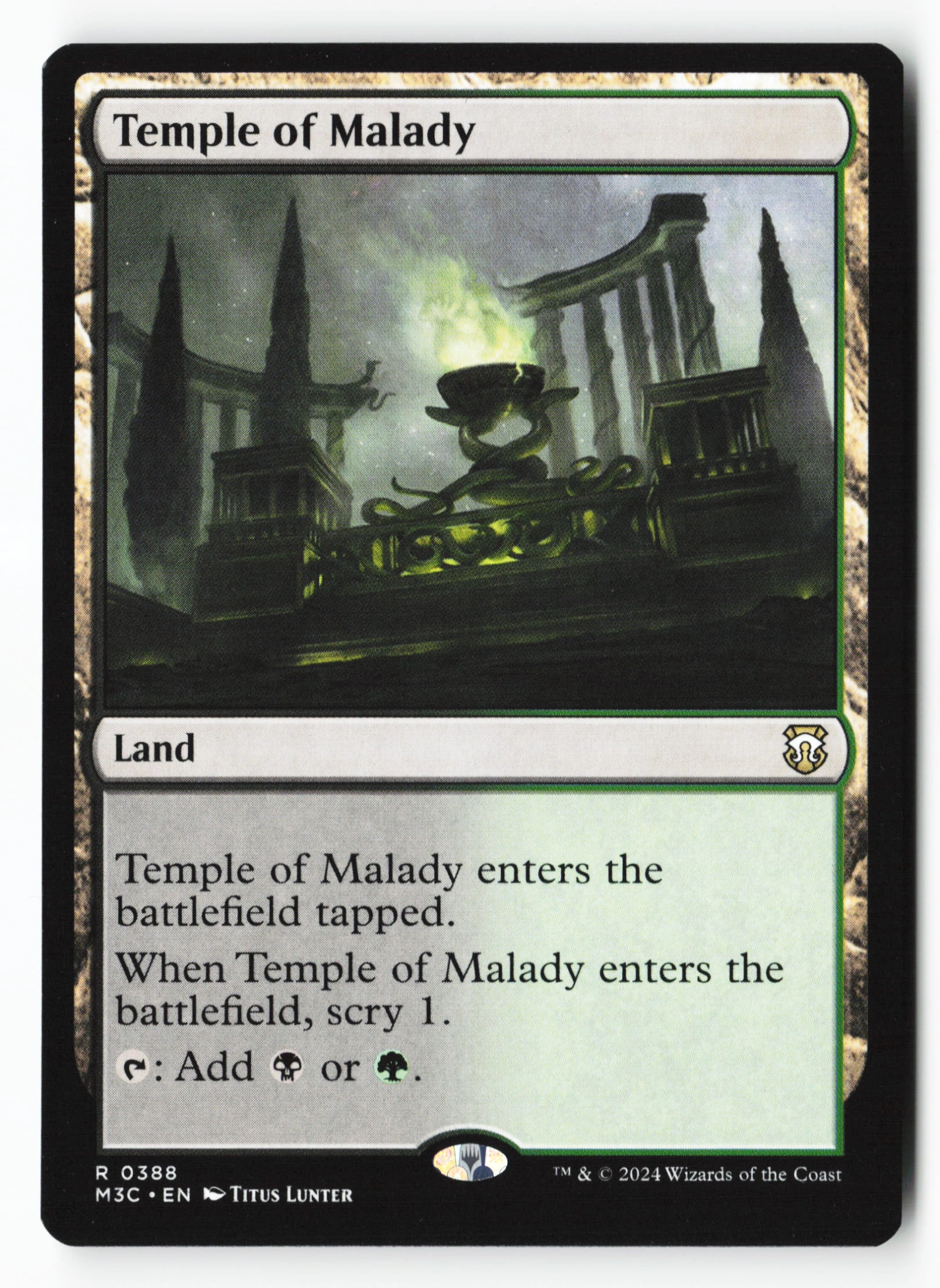 Temple of Malady (M3C 388) — Voorkant