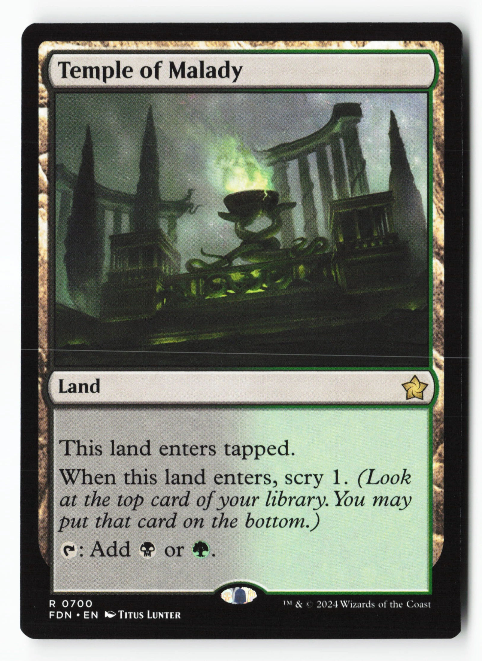 Temple of Malady (FDN 700) — Voorkant
