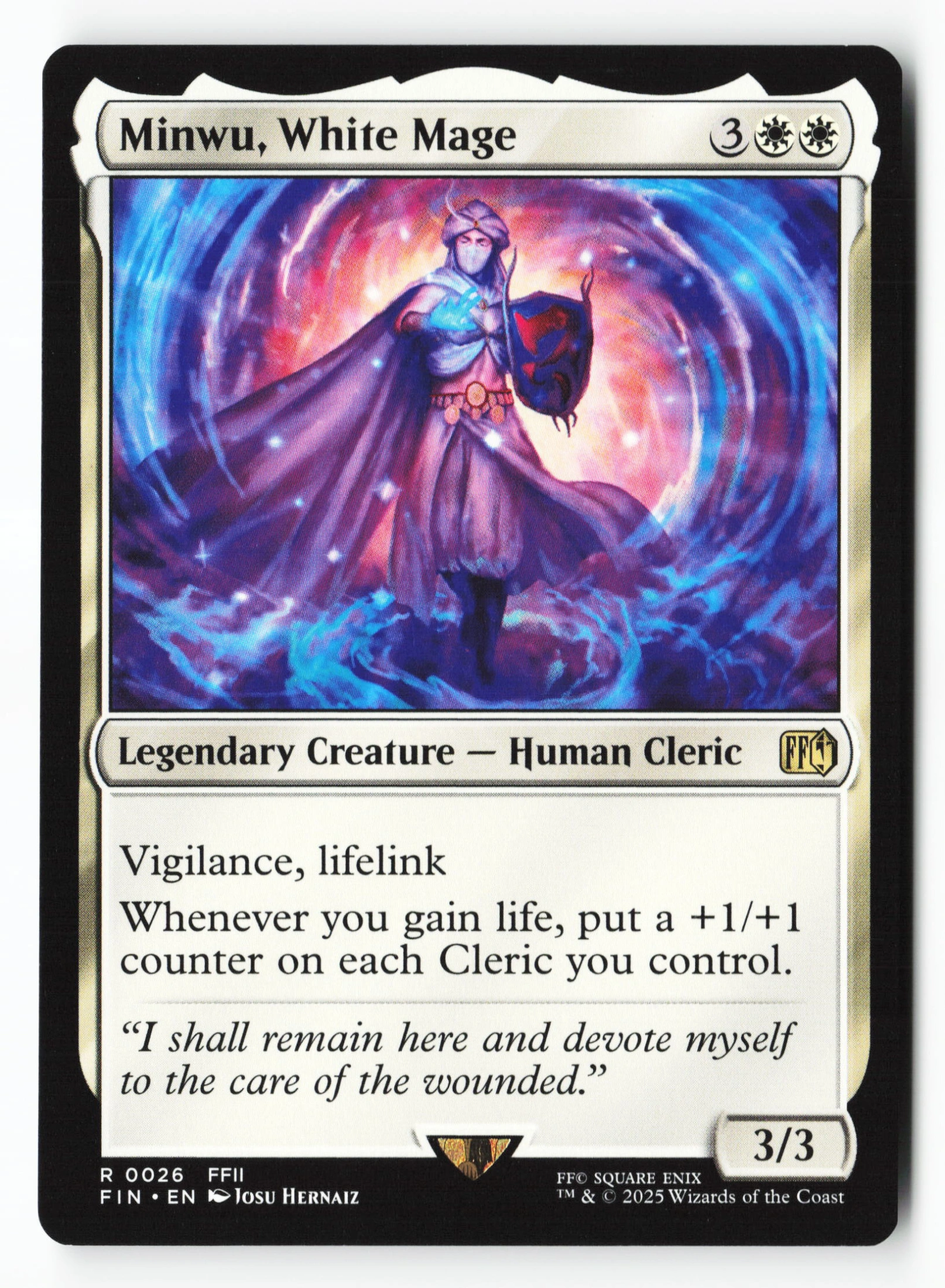 Minwu, White Mage (FIN 026) — Voorkant