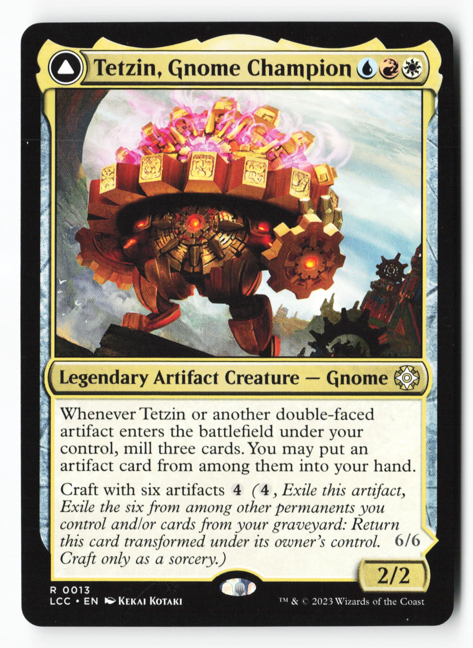Tetzin, Gnome Champion // The Golden-Gear Colossus (LCC 013) — Voorkant