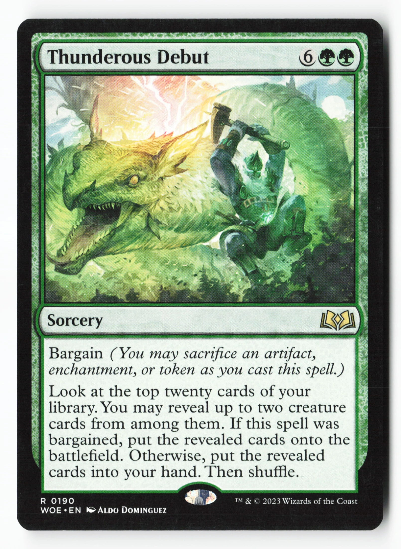 Thunderous Debut (WOE 190) — Voorkant