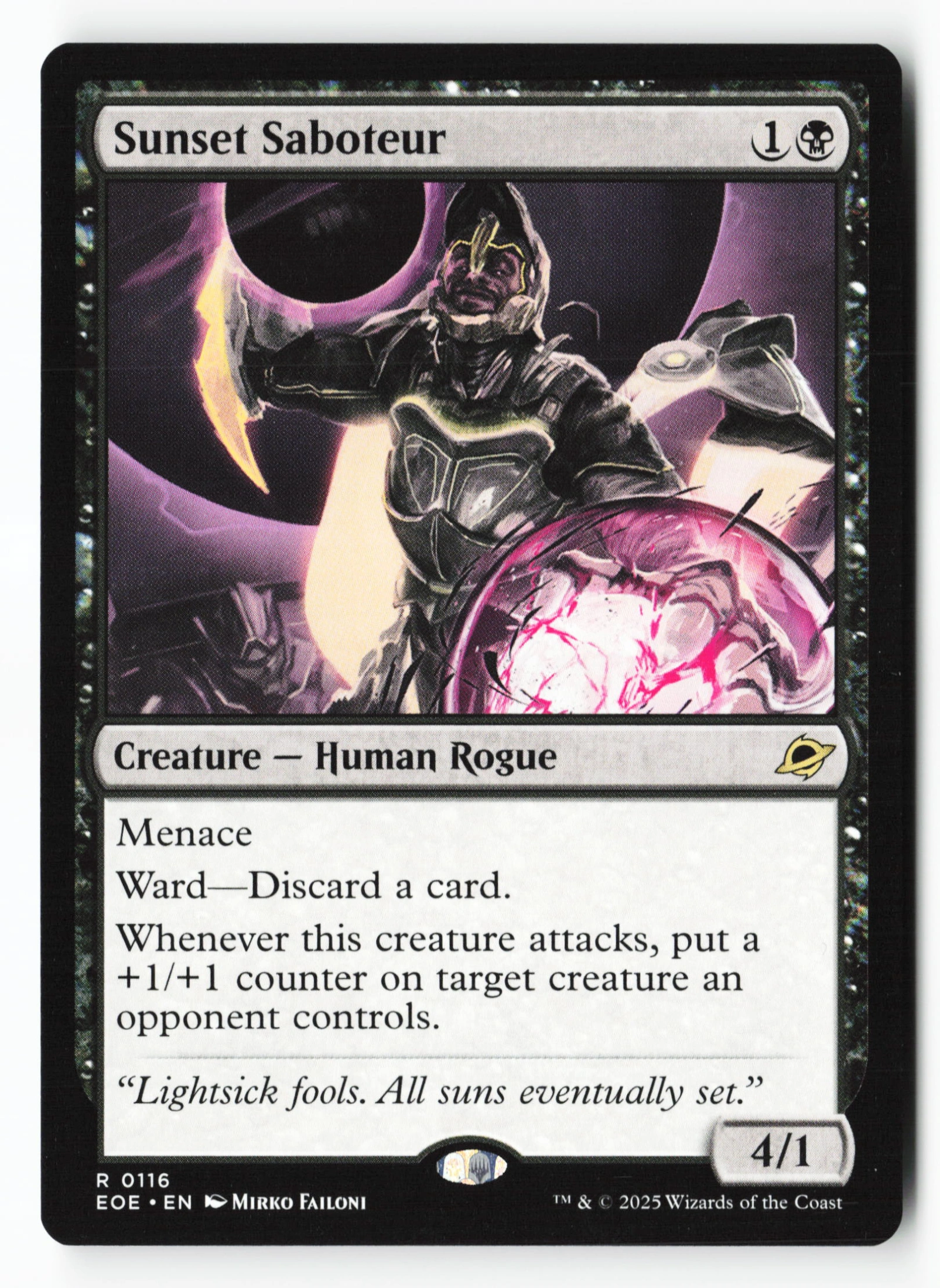Sunset Saboteur (EOE 116) — Voorkant