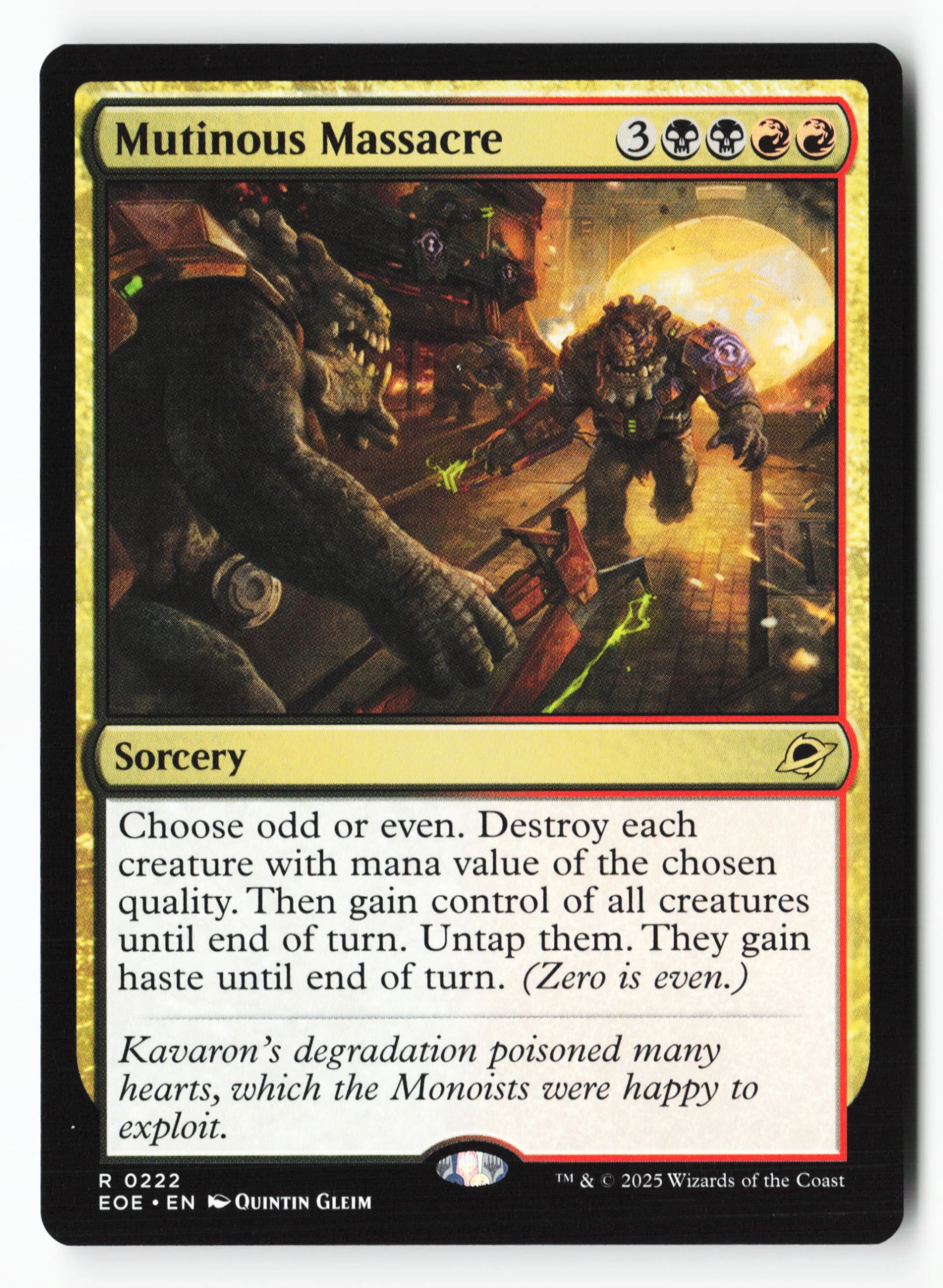 Mutinous Massacre (EOE 222) — Voorkant