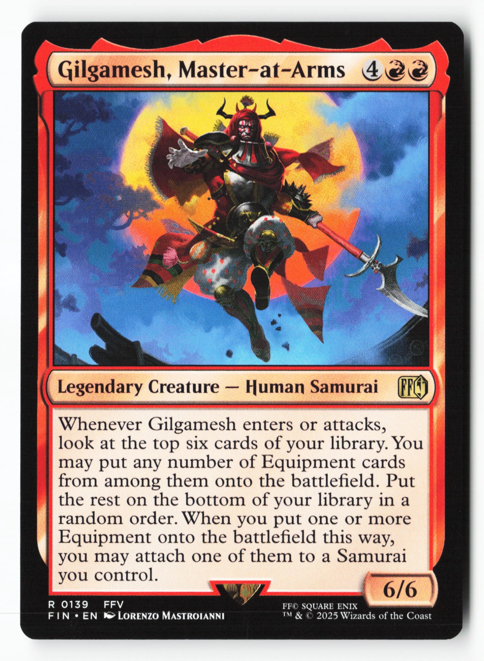 Gilgamesh, Master-at-Arms (FIN 139) — Voorkant
