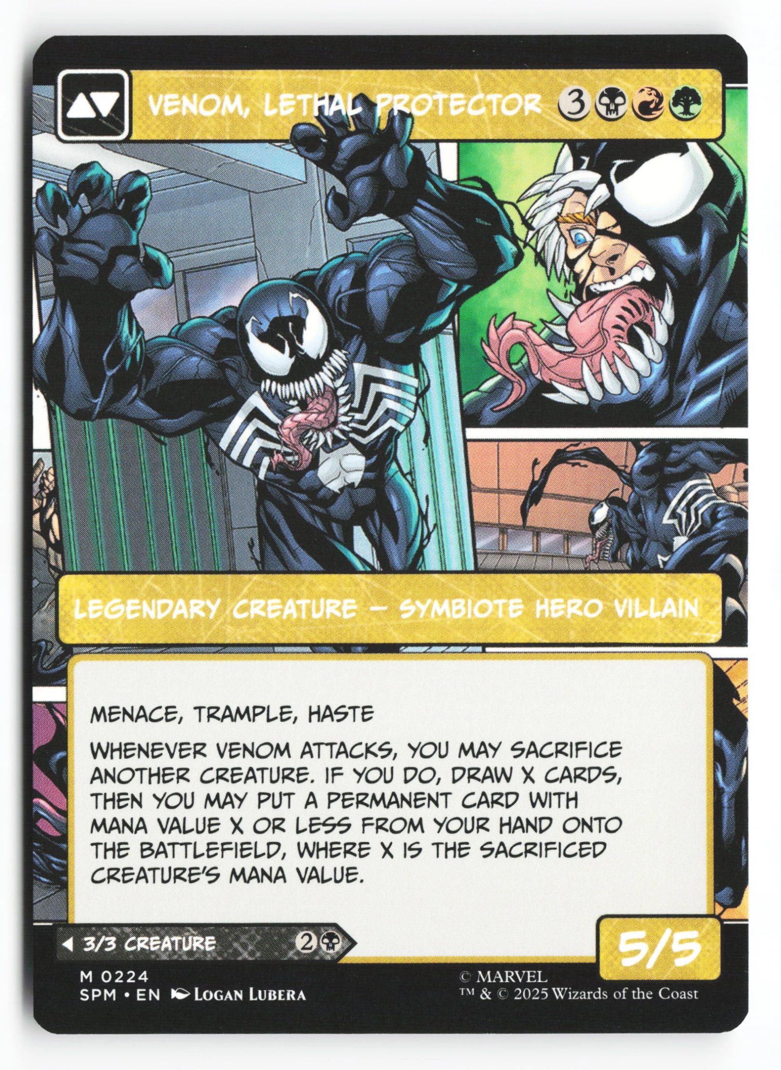 Eddie Brock // Venom, Lethal Protector (SPM 224) — Achterkant
