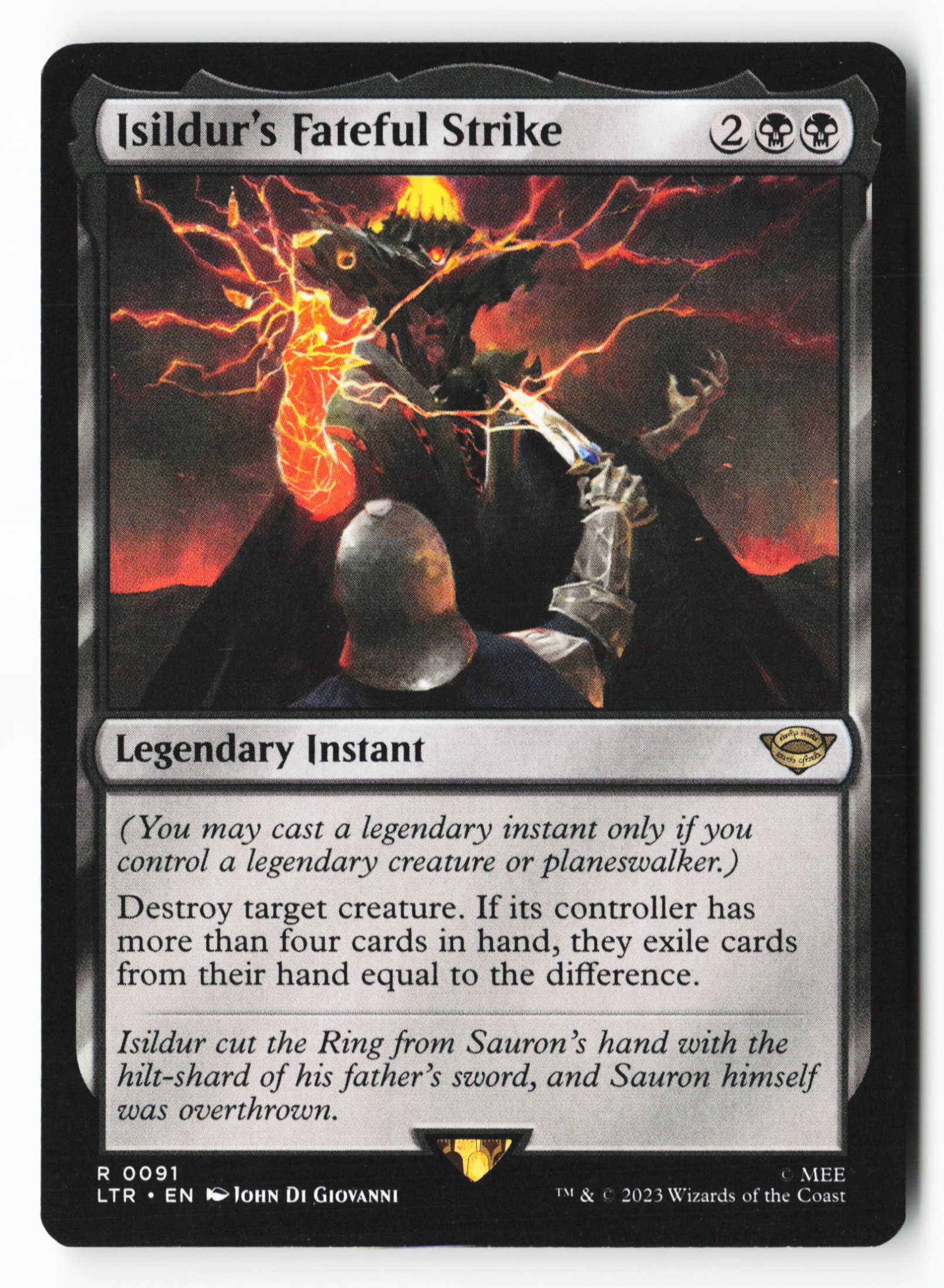 Isildur's Fateful Strike (LTR 091) — Voorkant