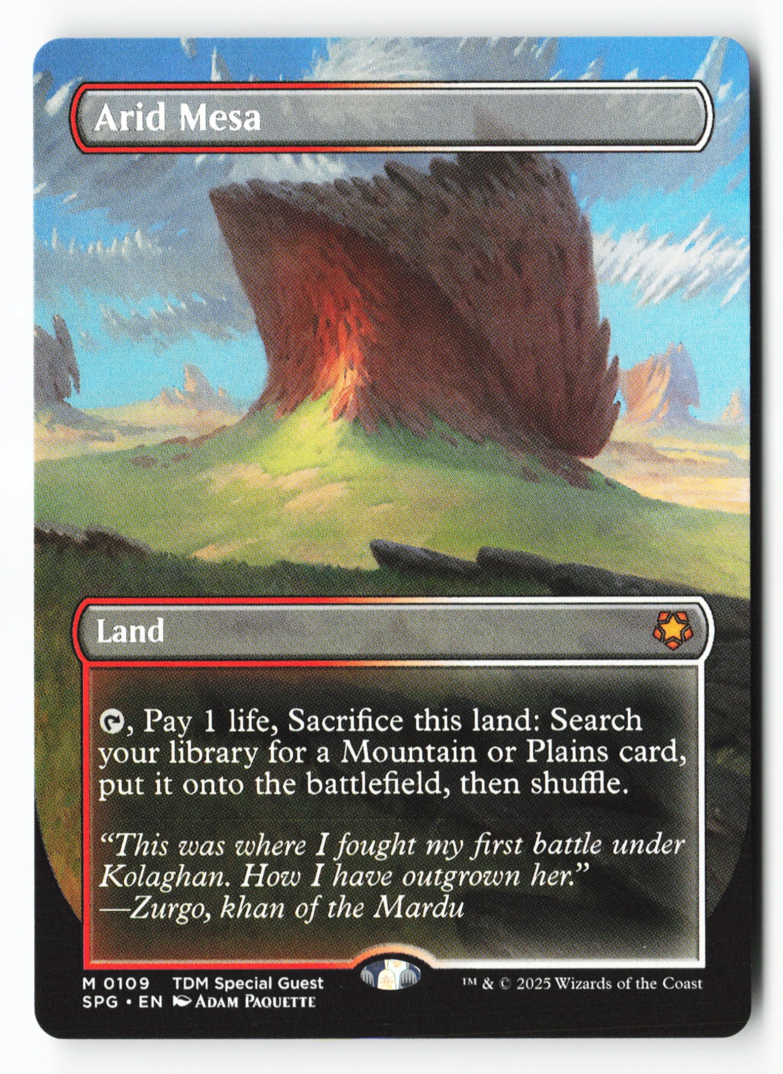 Arid Mesa (SPG 109) — Voorkant