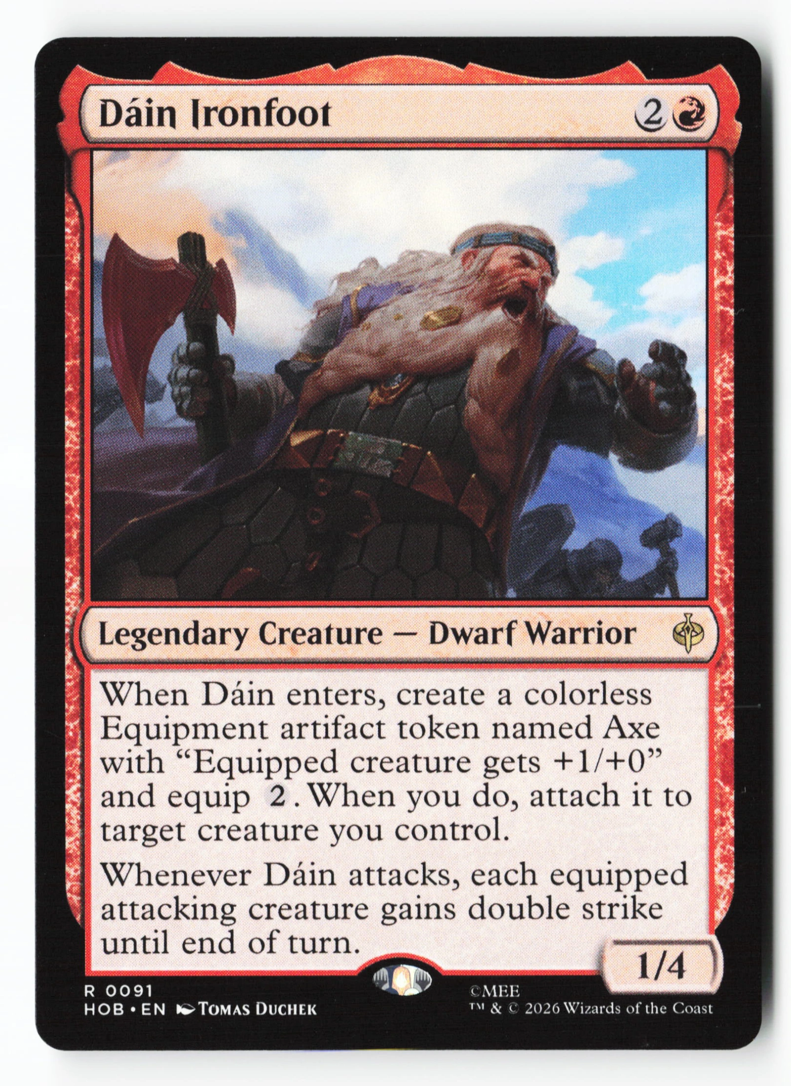 Dáin Ironfoot (HOB 091) — Voorkant
