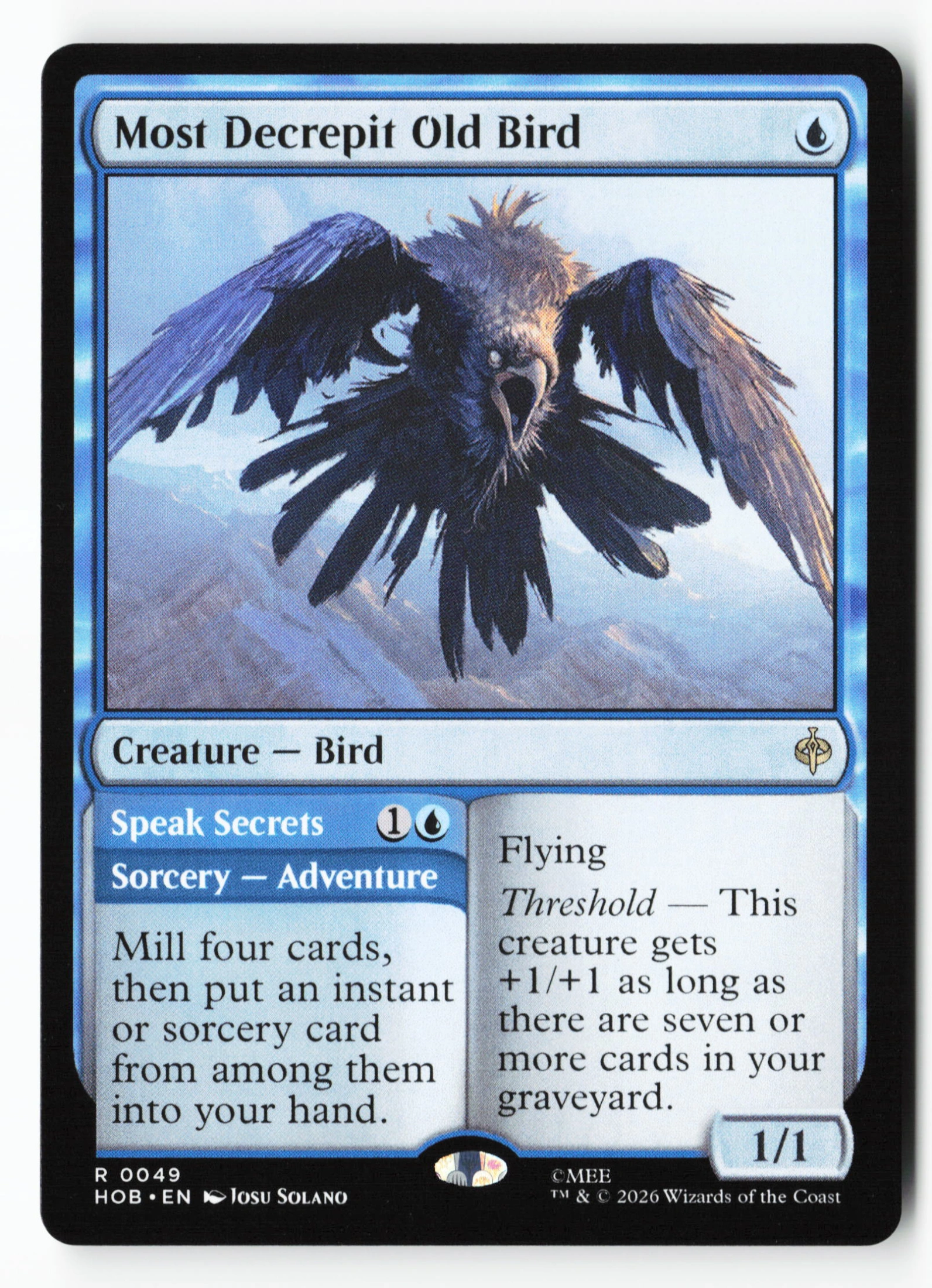 Most Decrepit Old Bird // Speak Secrets (HOB 049) — Voorkant