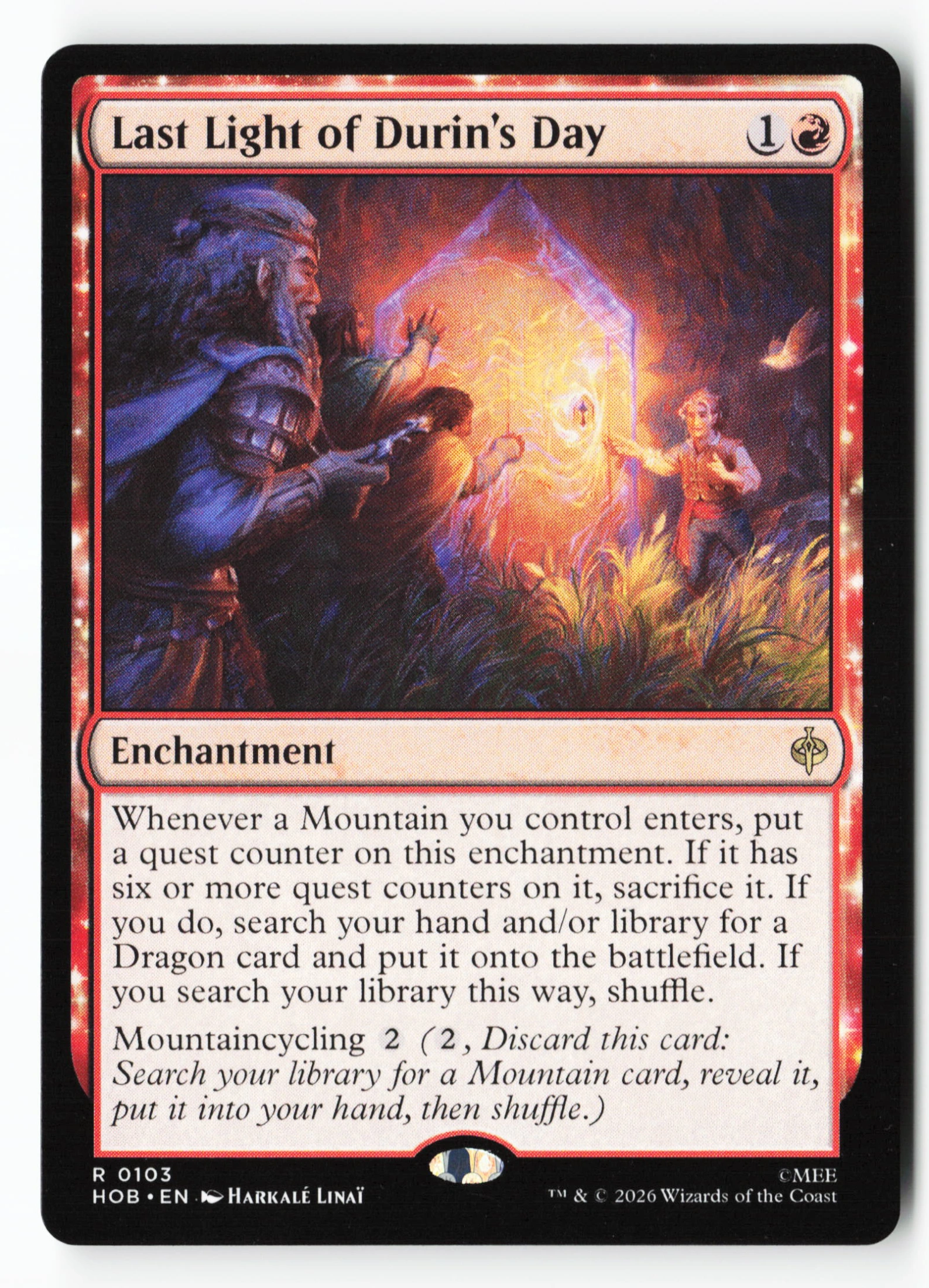 Last Light of Durin's Day (HOB 103) — Voorkant