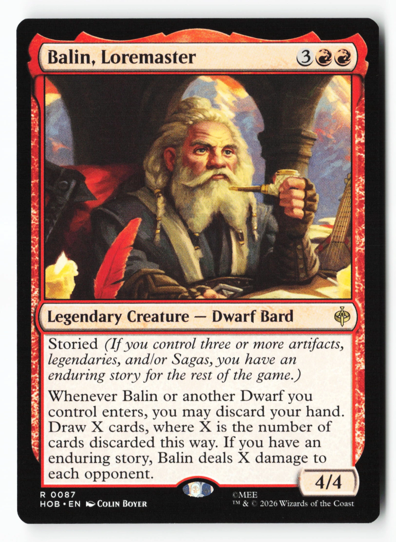 Balin, Loremaster (HOB 087) — Voorkant