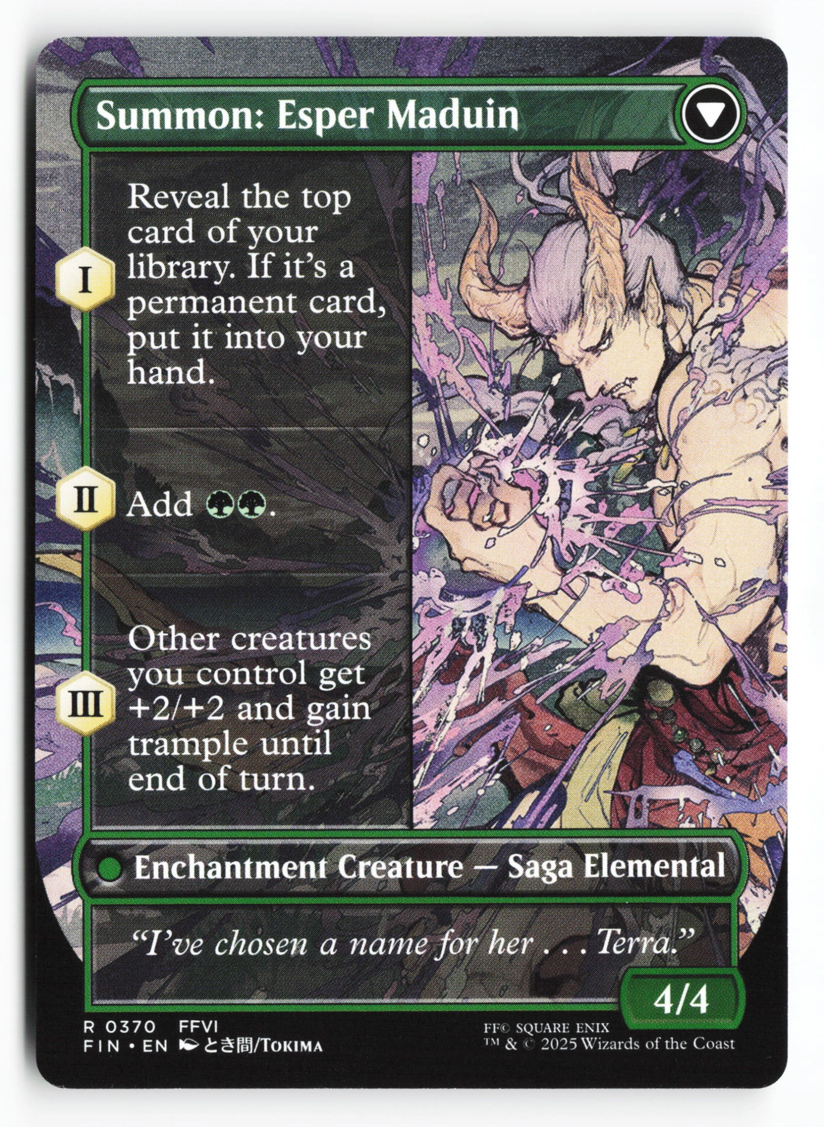 Esper Origins // Summon: Esper Maduin (FIN 370) — Achterkant