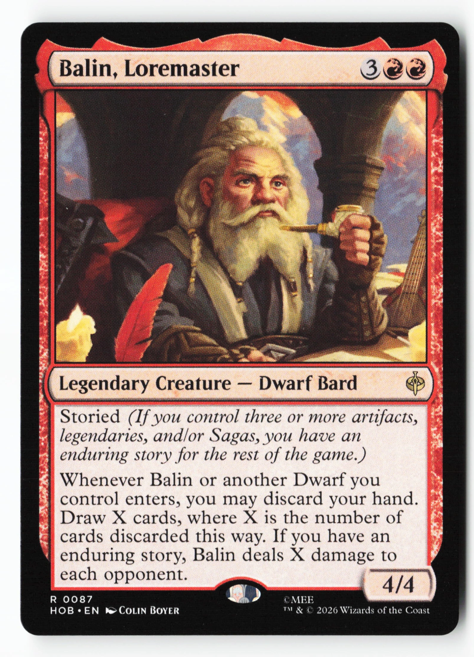 Balin, Loremaster (HOB 087) — Voorkant