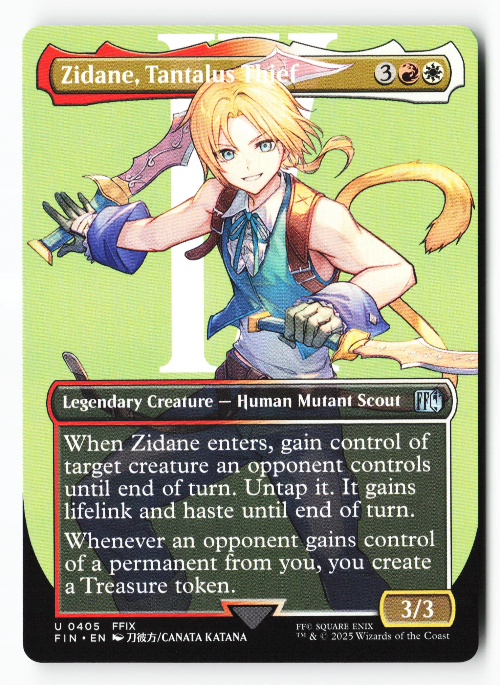 Zidane, Tantalus Thief (FIN 405) — Voorkant