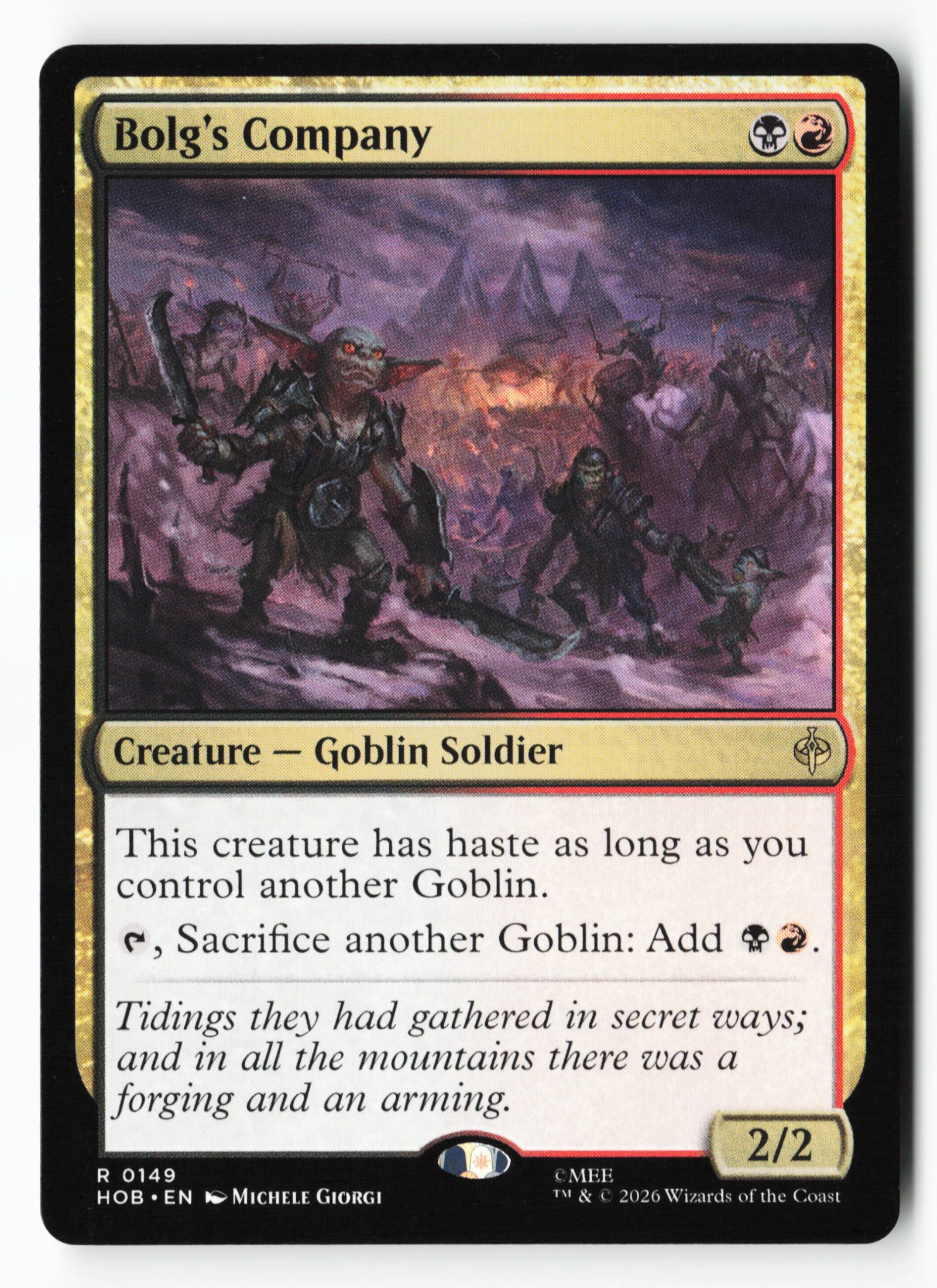 Bolg's Company (HOB 149) — Voorkant